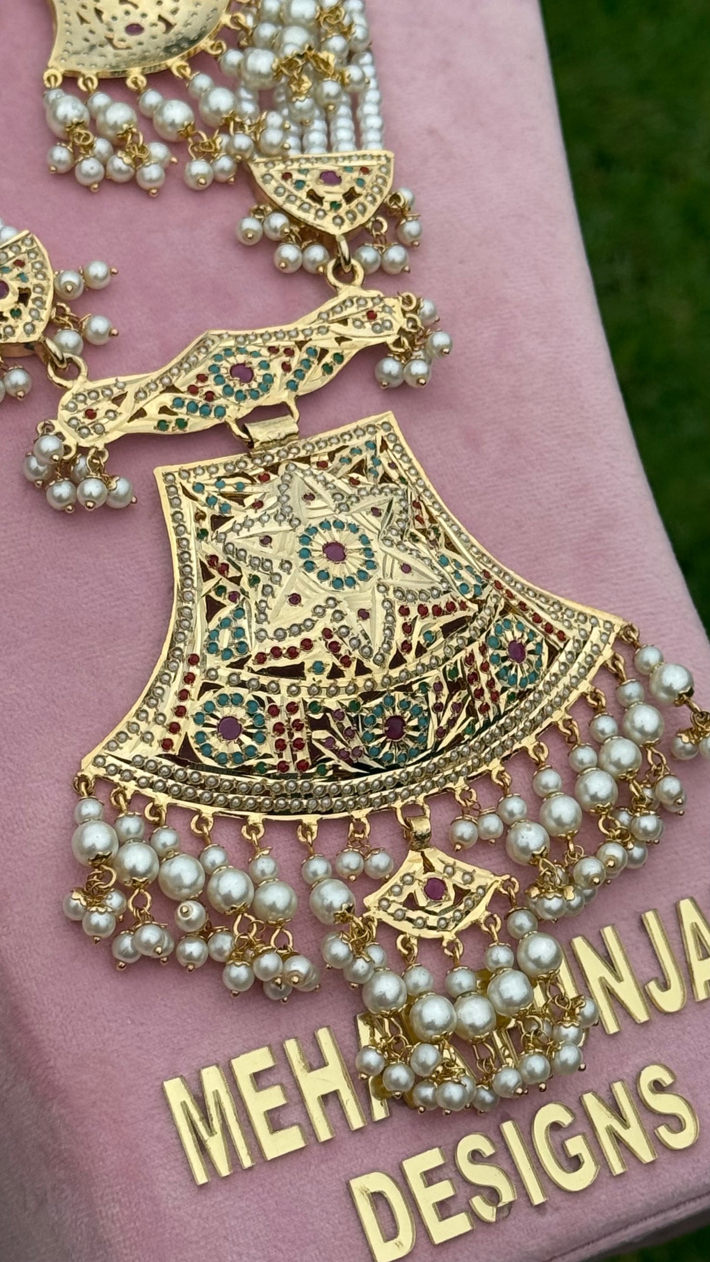 Gold Plated Necklace Real jadau Raani haar