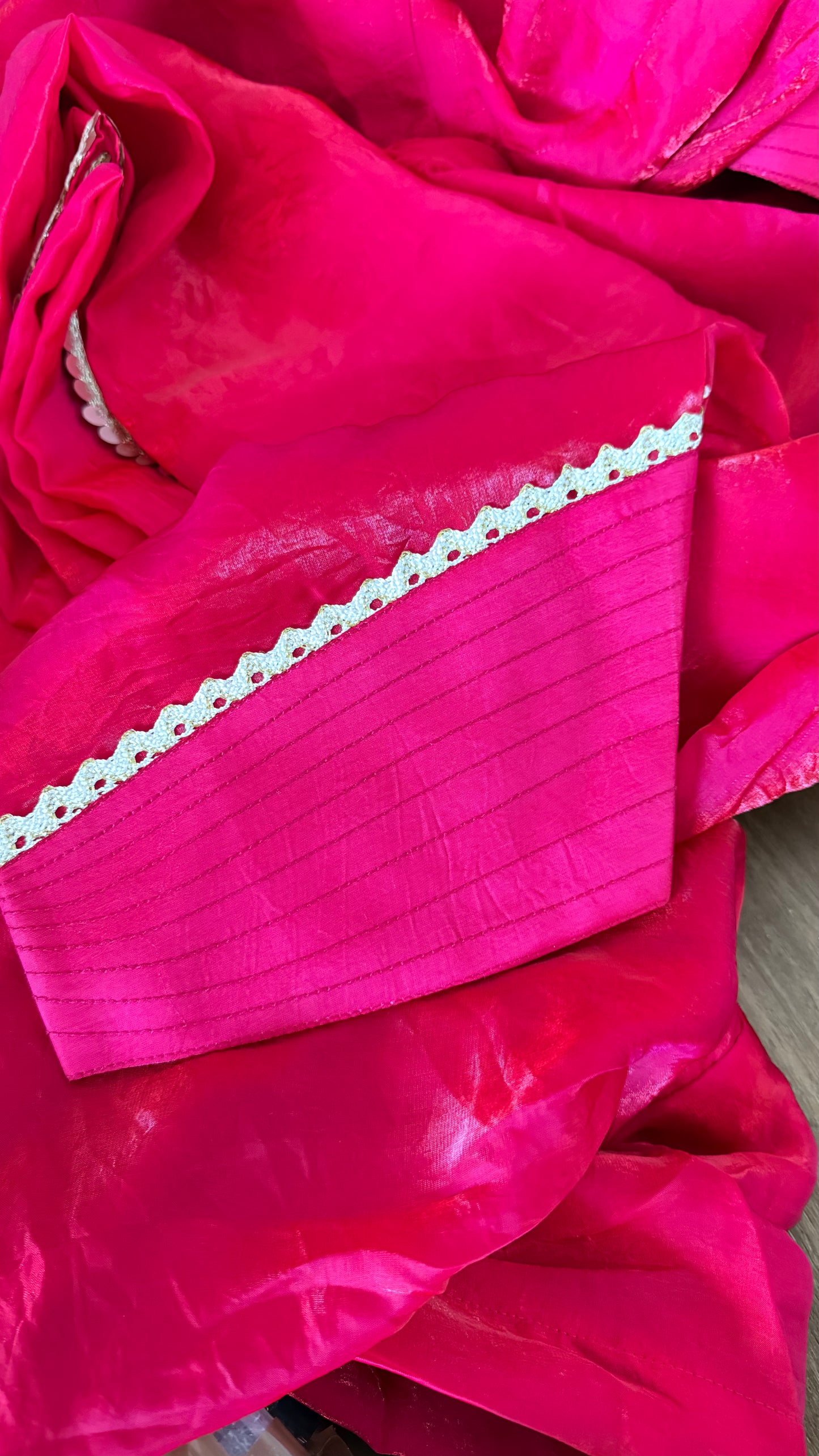 Salwar suit / Punjabi suit dual tone red pink mix