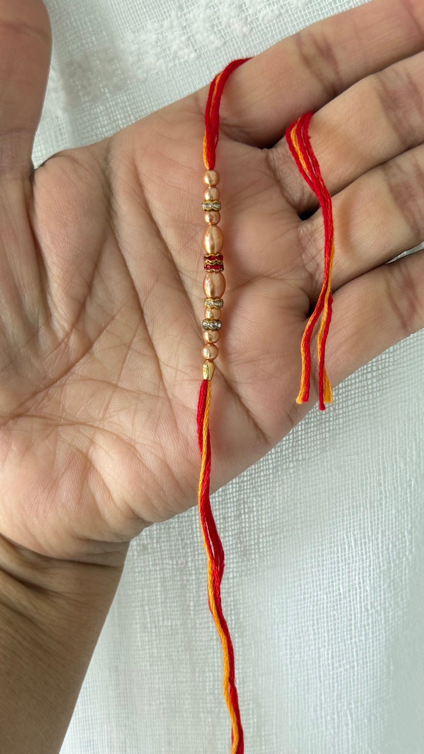 Pearl Rakhi for Brother Simple Thread Rakhi