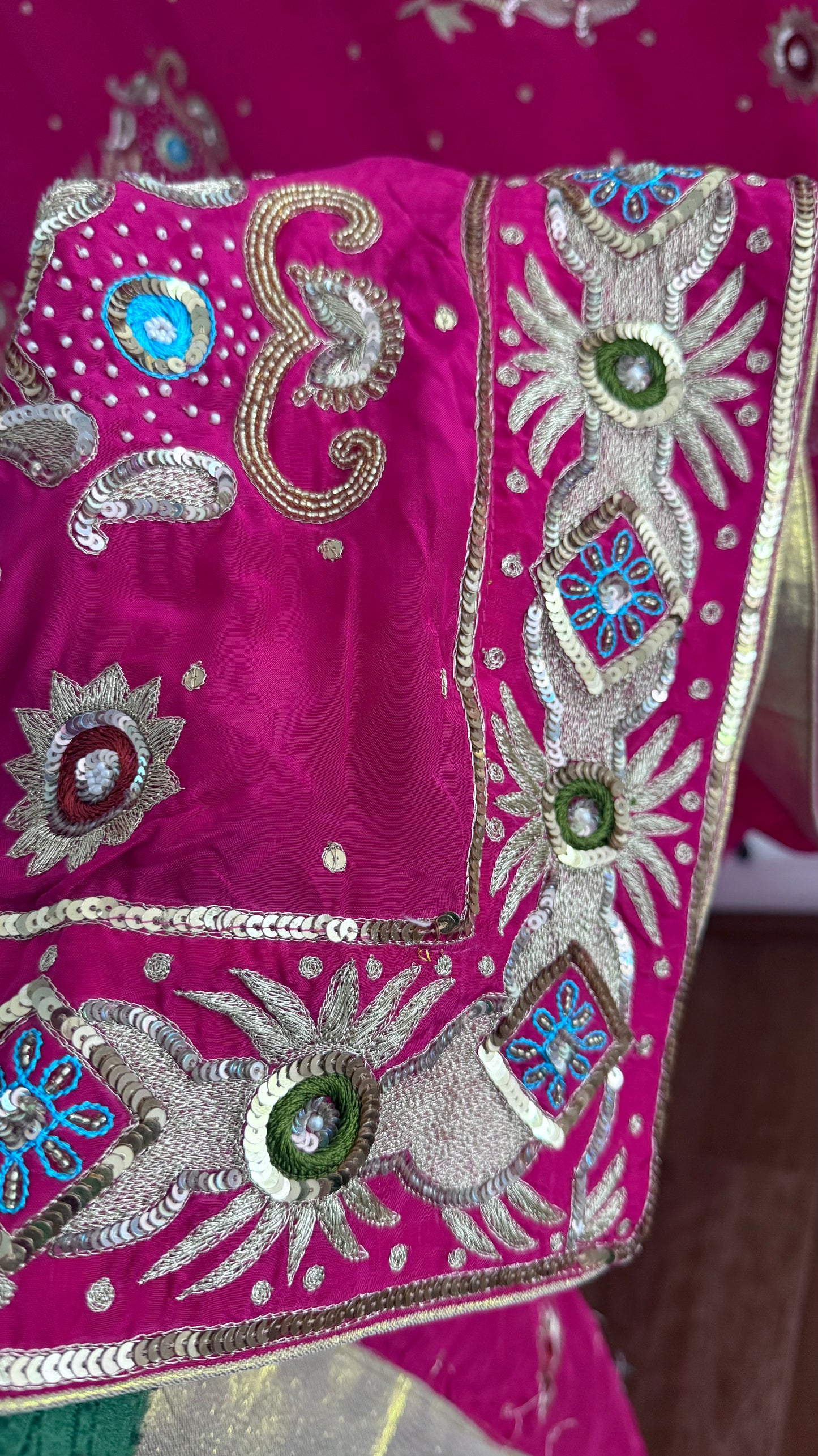 Bridal Dupatta – Hand Work Raani Pink colour
