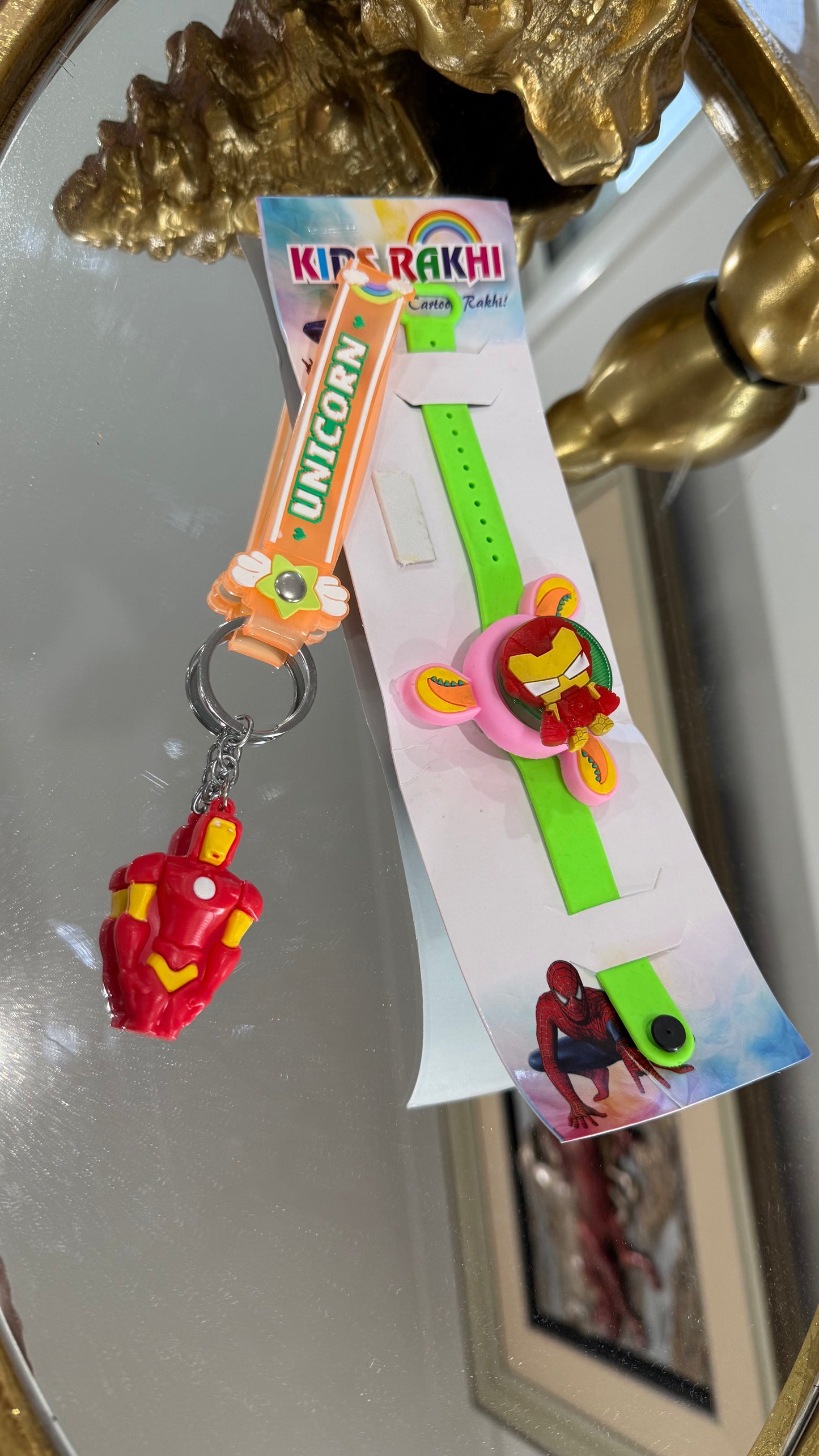Kids Toy Rakhi – with Fidget Spinner with Lights and key chain