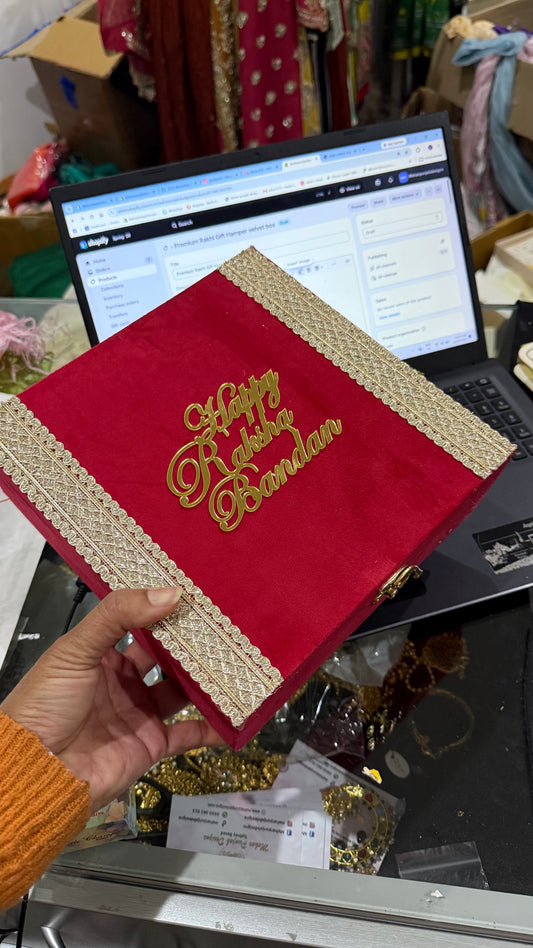 Premium Rakhi Gift Hamper velvet box