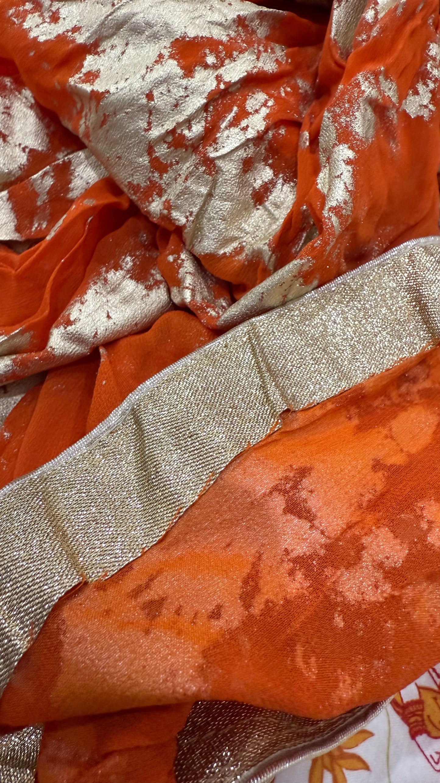 Anarklai with dupatta Indian outfit orange