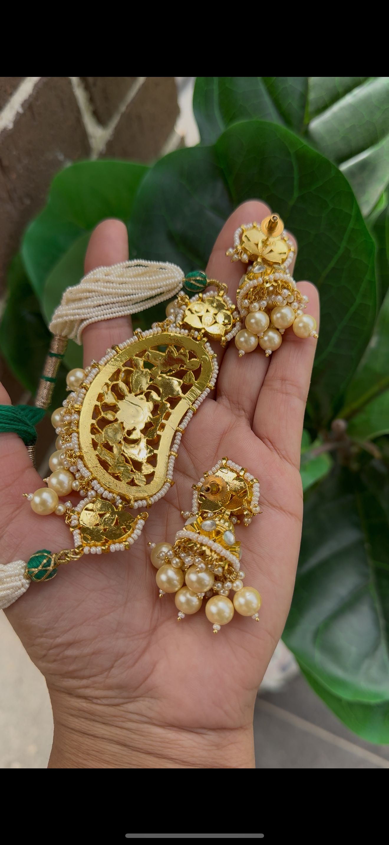 Pachi Kundan Choker Set – Bridal Indian Jewelry with Earrings