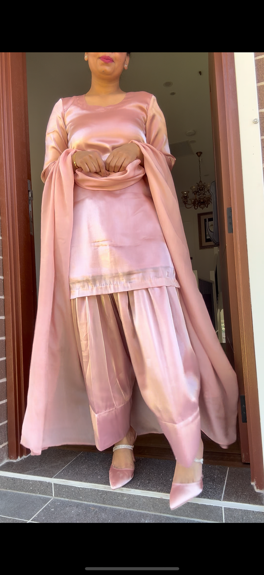 peach farshi salwar suit