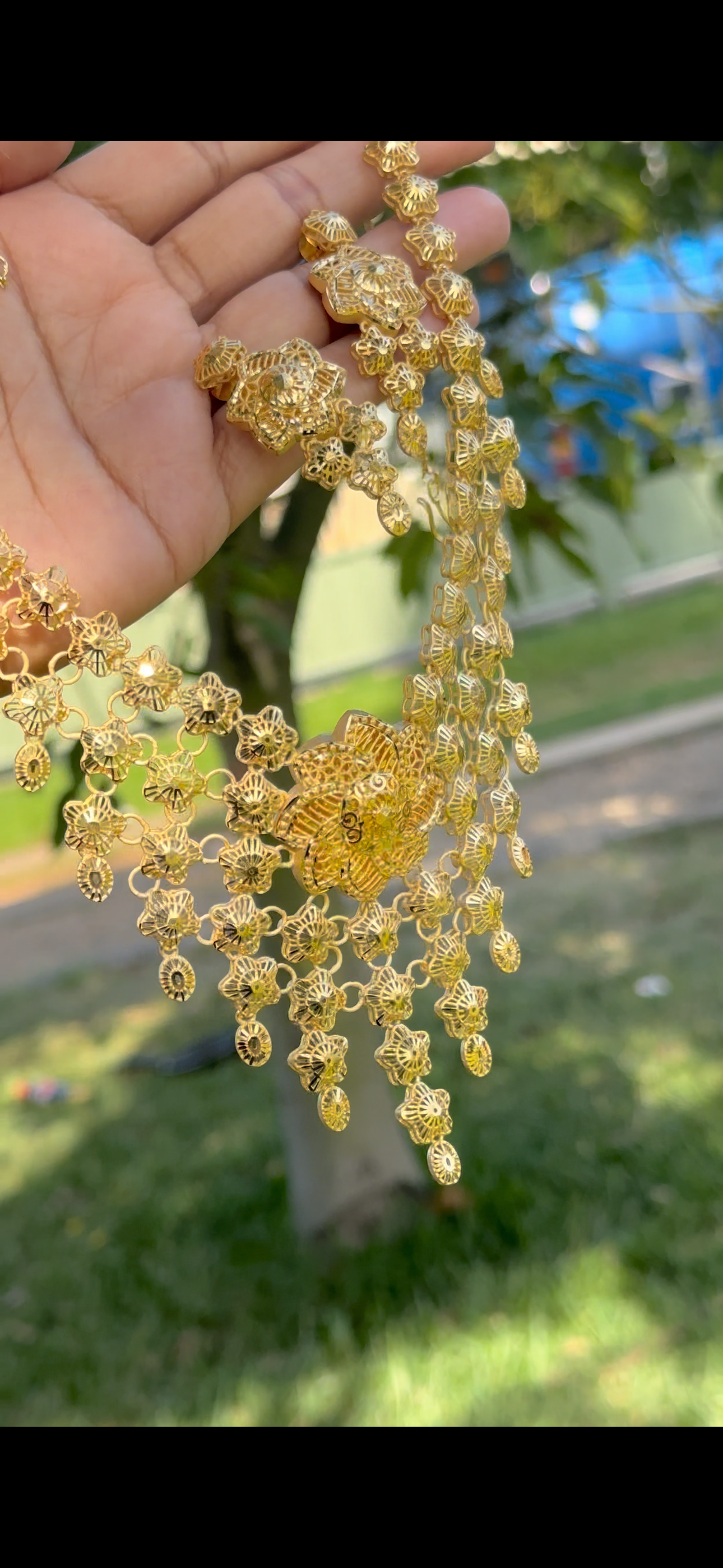Gold plated necklace set Sandookh collection