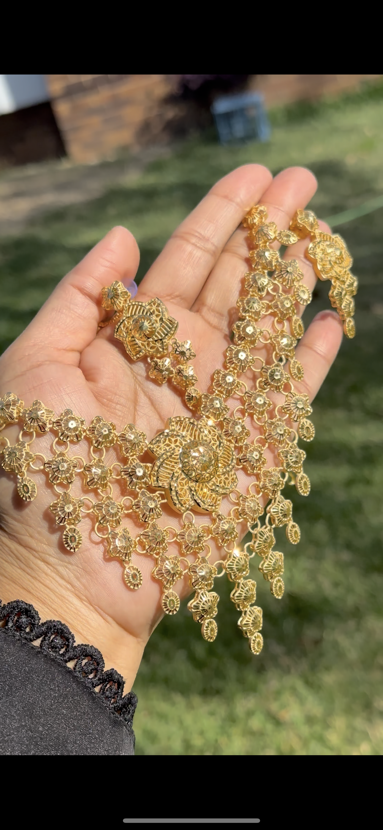 Gold plated necklace set Sandookh collection