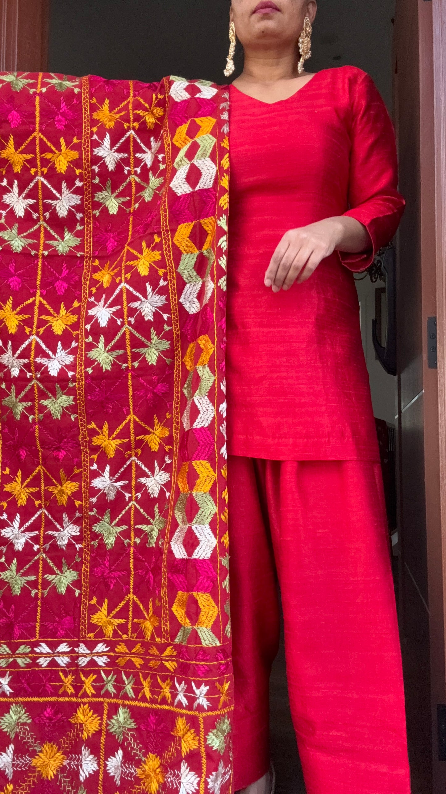 Khaddar Baag Phulkari Hand Embroidered Punjabi Shawl – Heritage Virsa – Australia
