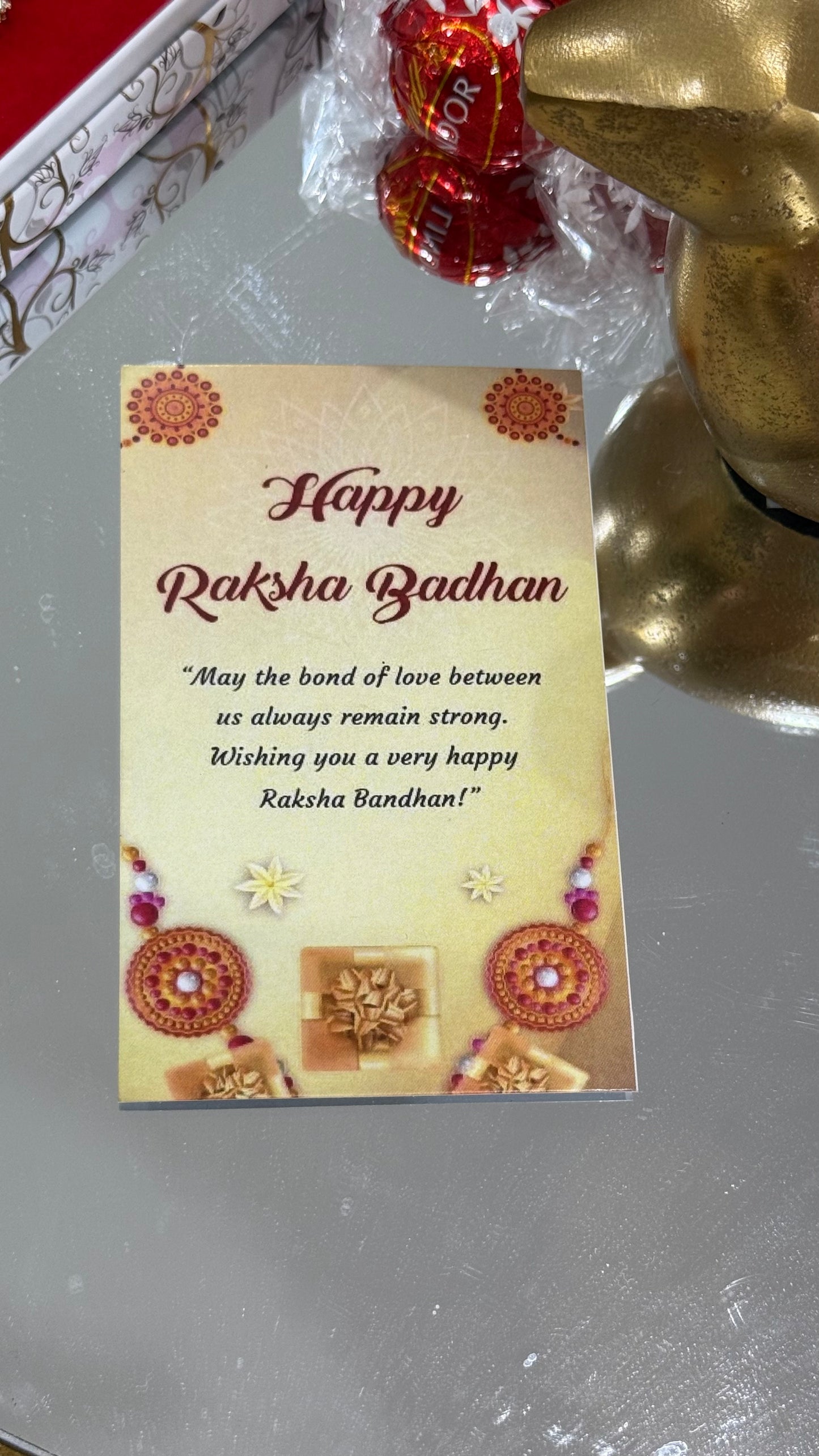 Rakhi Greeting Card with Message – Raksha Bandhan Wishes for Brother & Sister