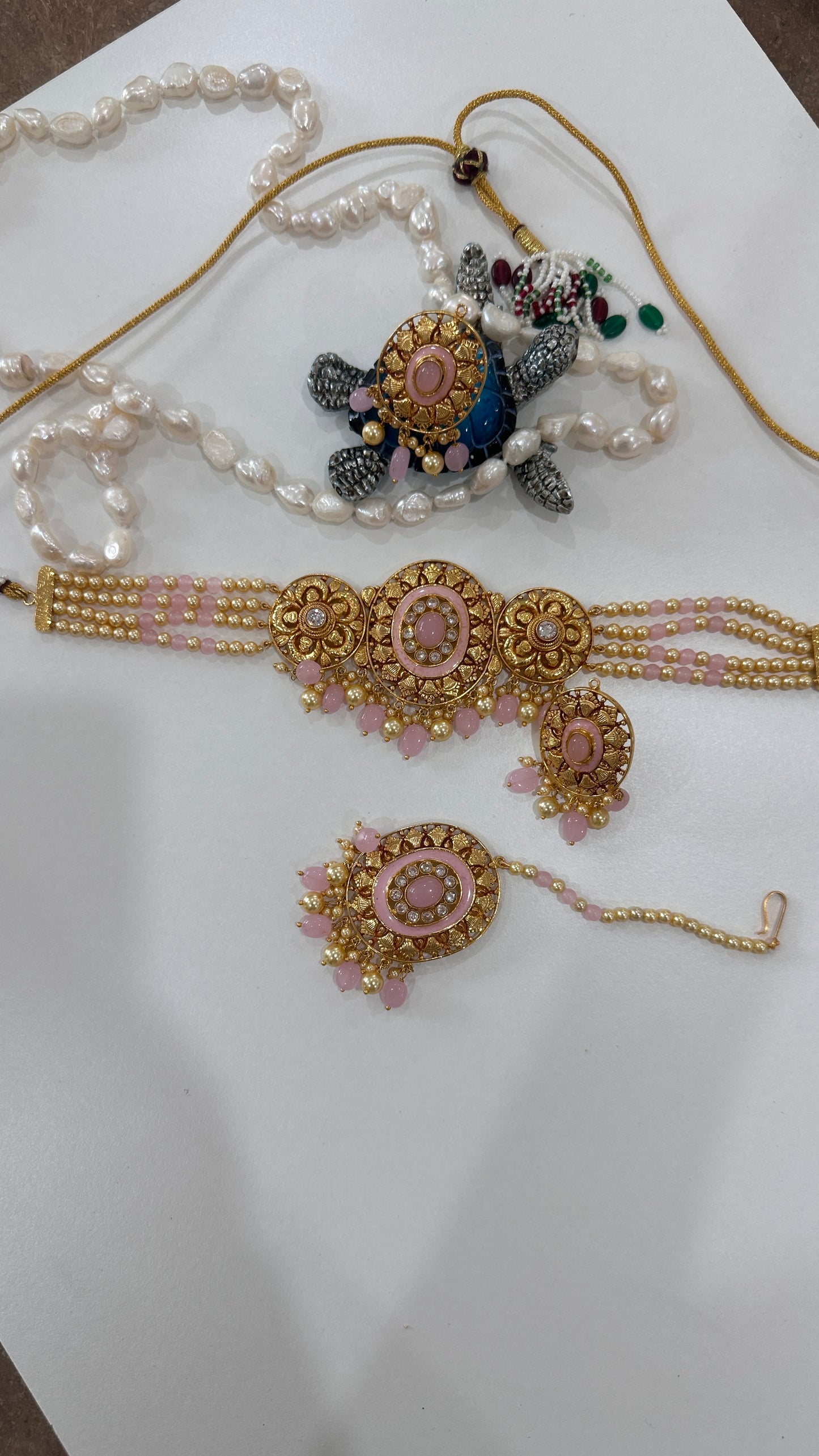 gold plated indian necklace 3