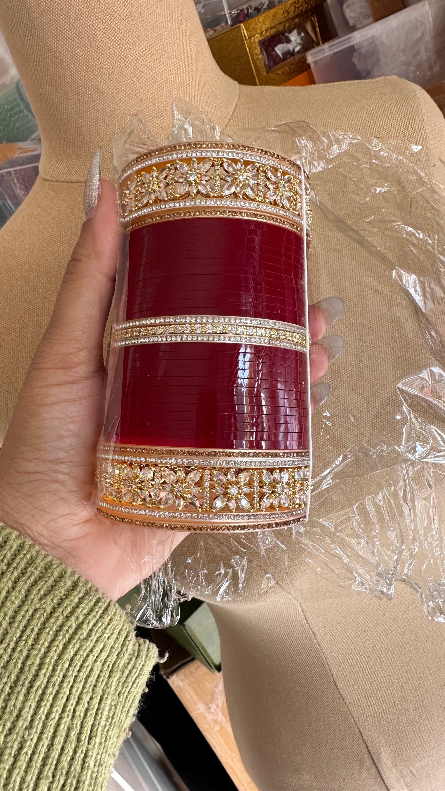 American diamond bridal choora