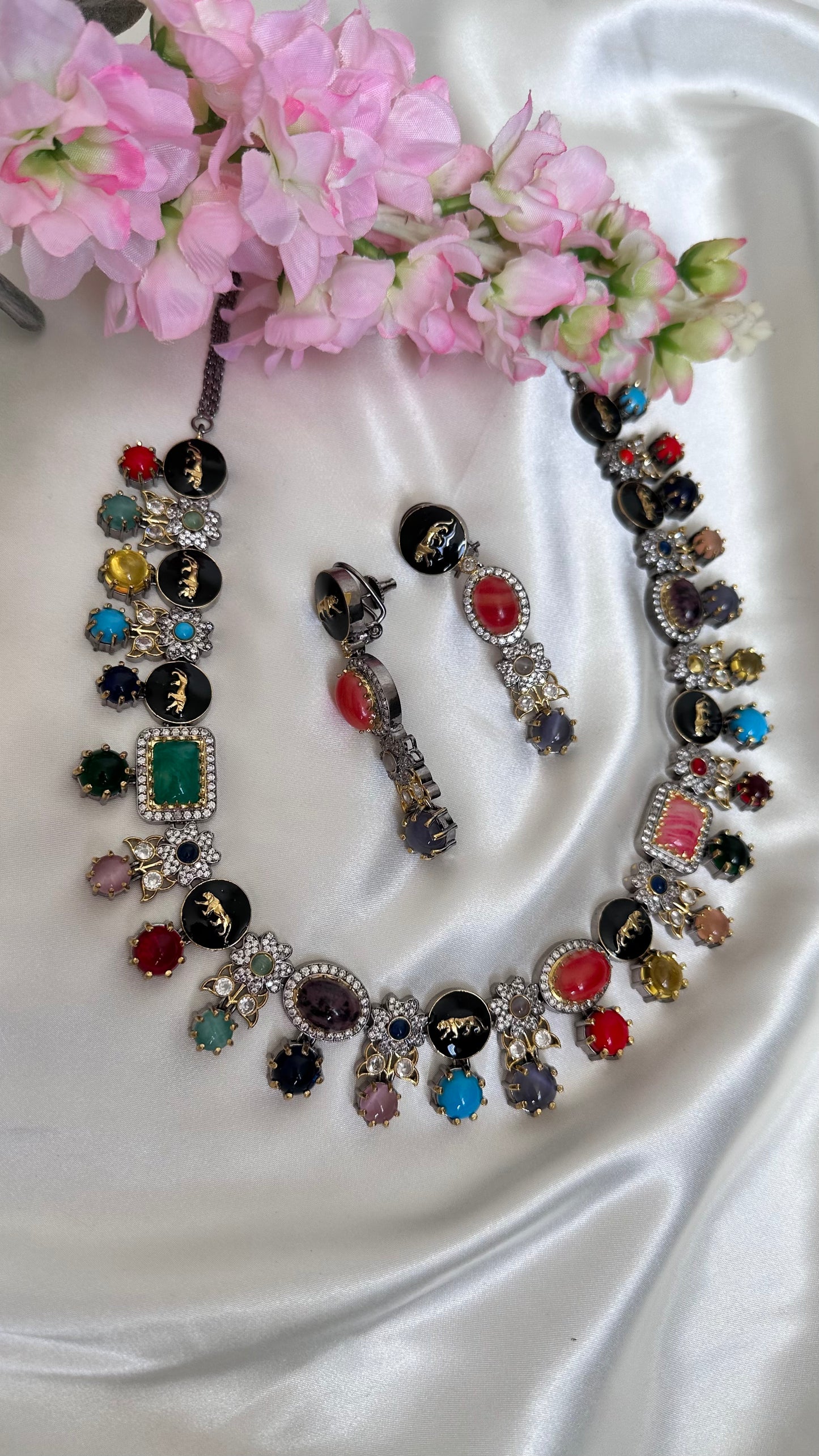 sabyasachi inspired necklace set with earrings