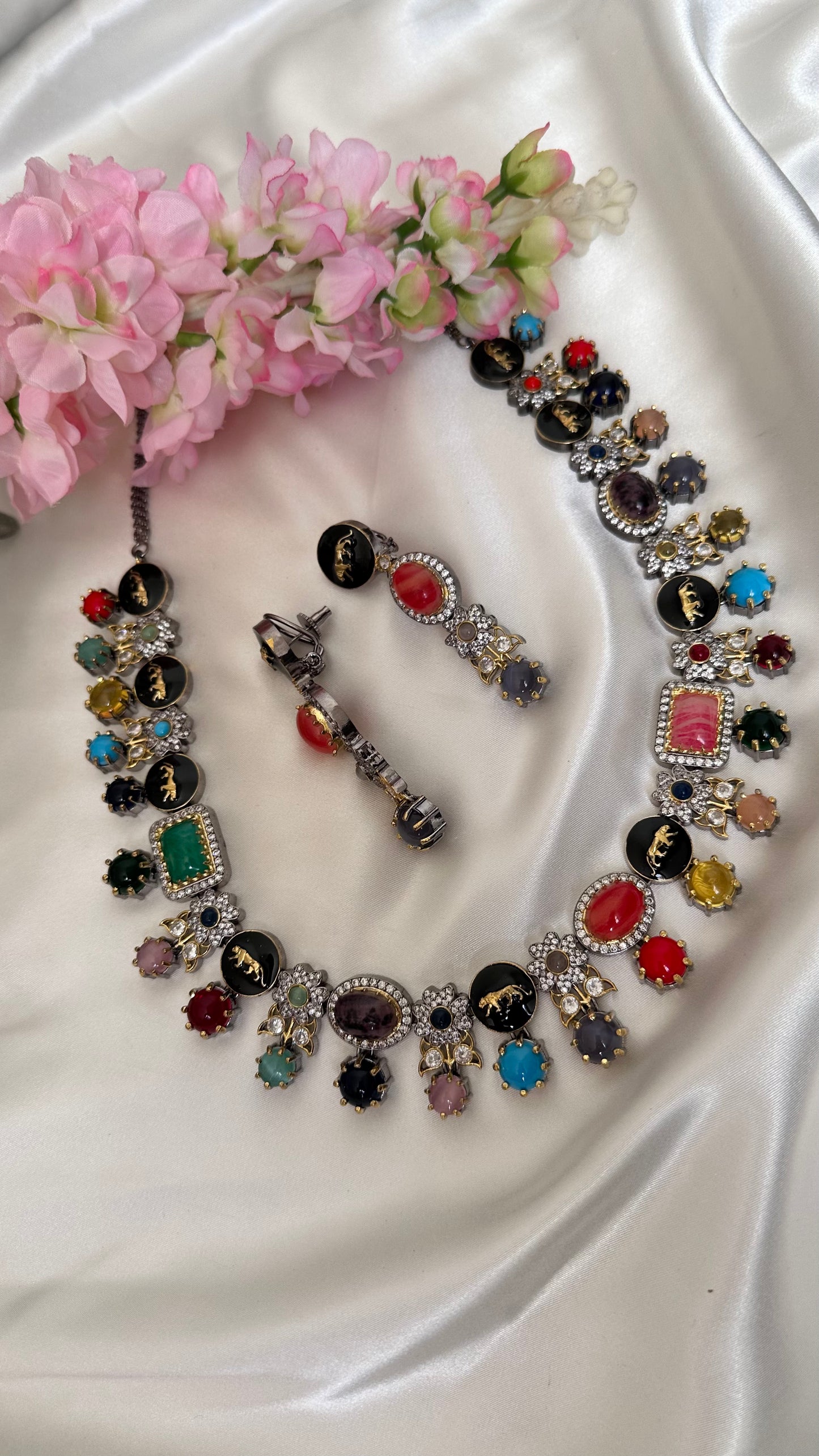 sabyasachi inspired necklace set with earrings