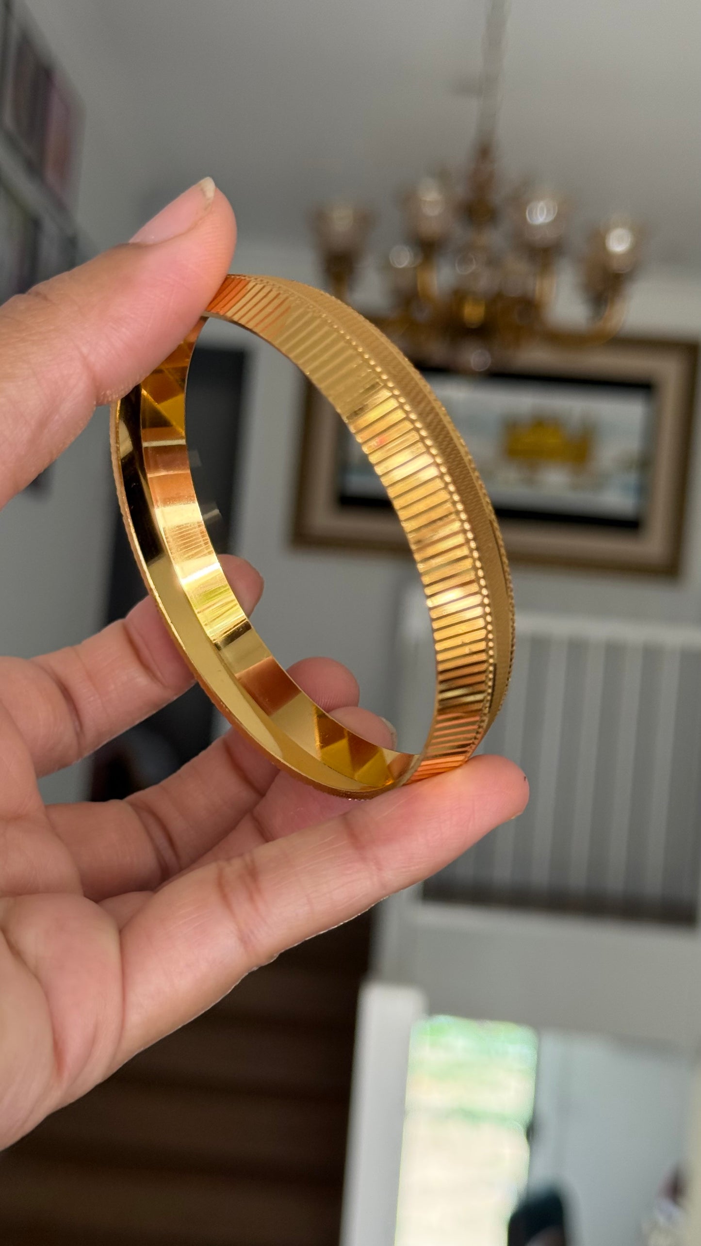 mens gold plated kada bracelet for men