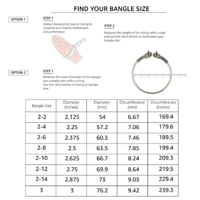 how to measure bangle size