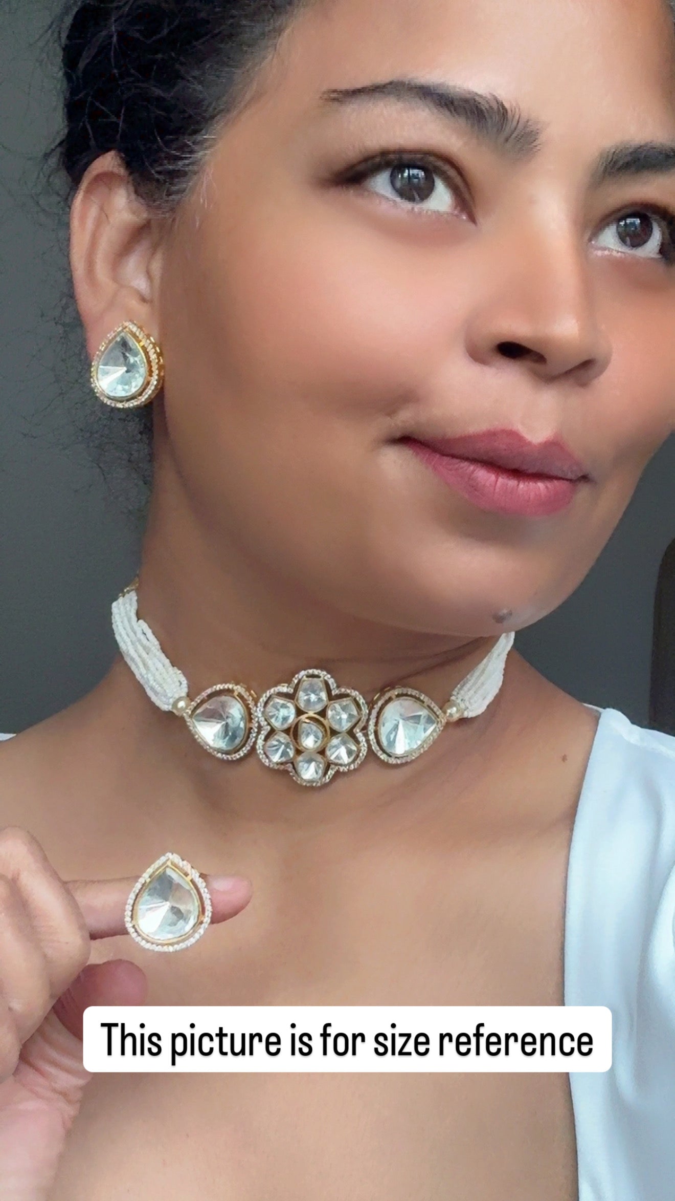 Buy uncut Kundan gold plated choker in Australia