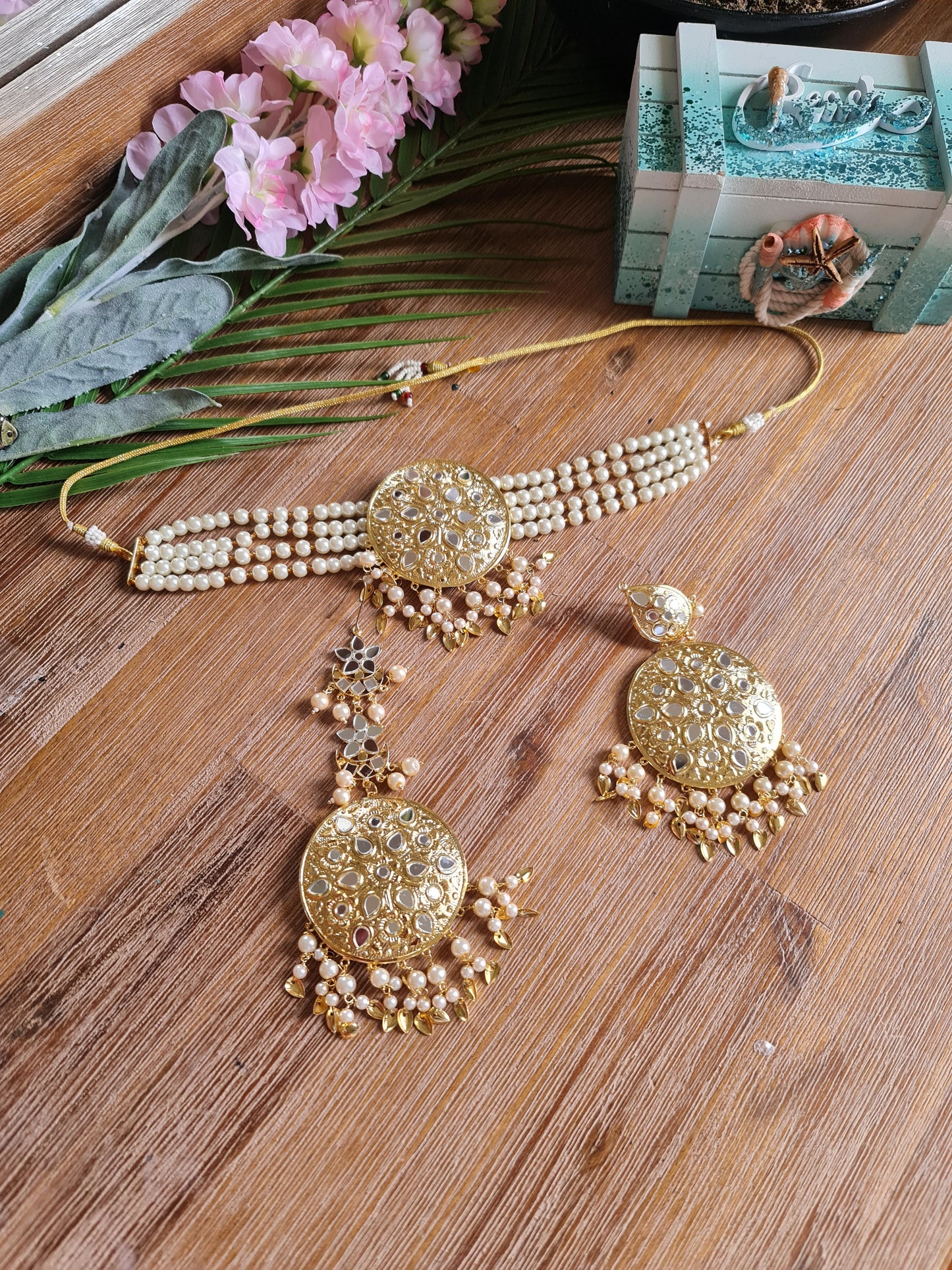 Mehraab mirrior punjabi choker set