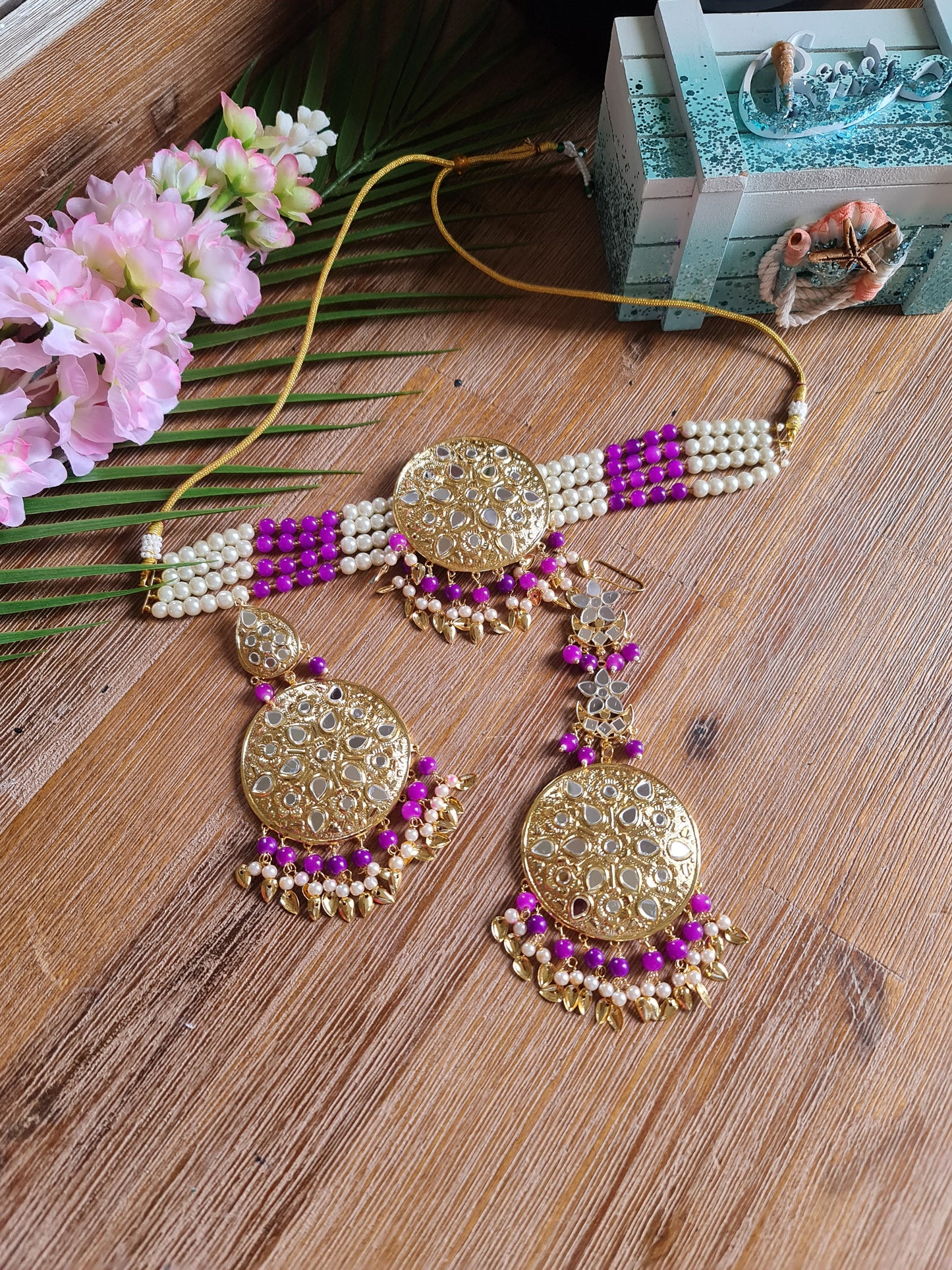 Mehraab mirrior punjabi choker set