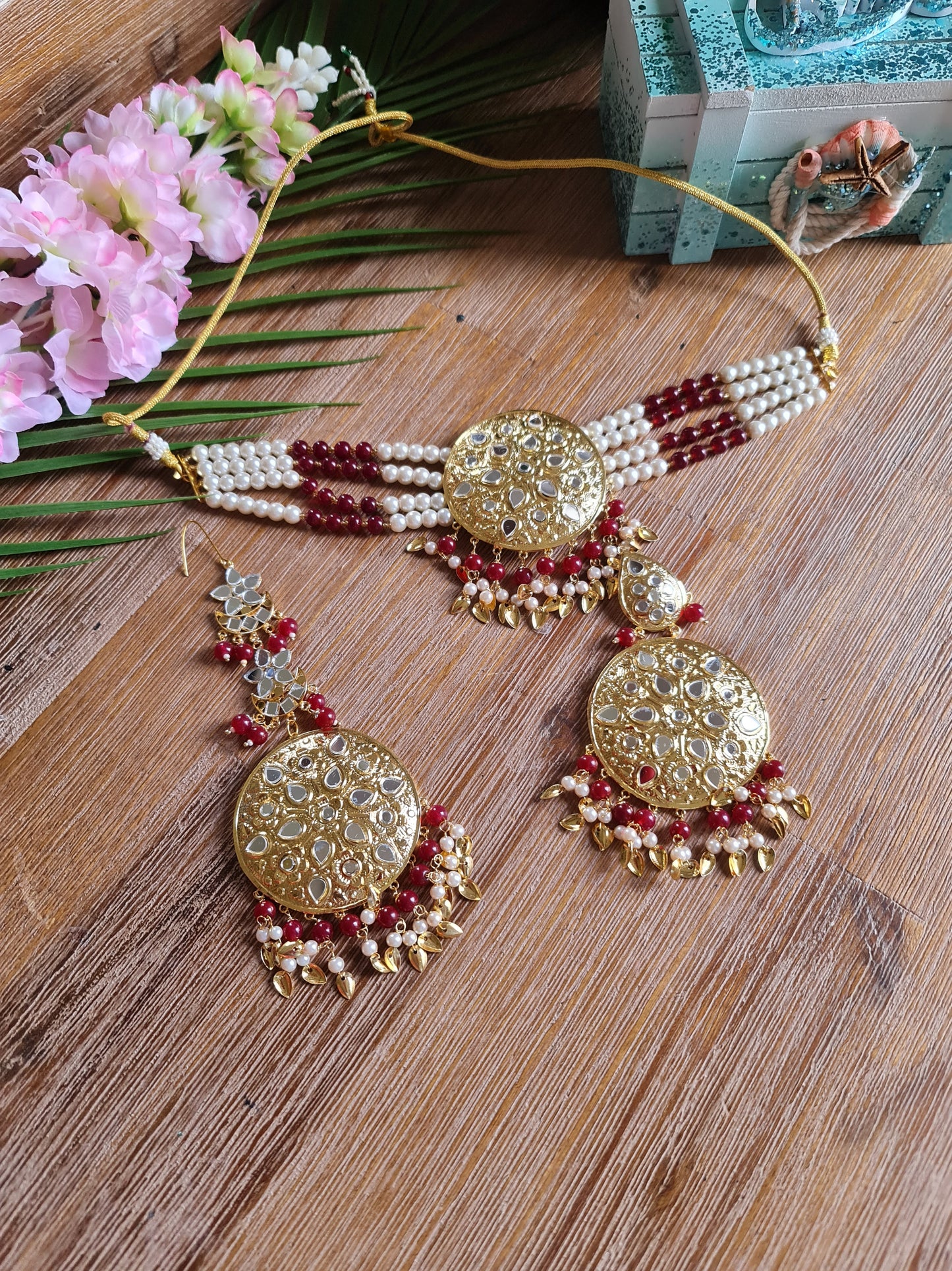 Mehraab mirrior punjabi choker set