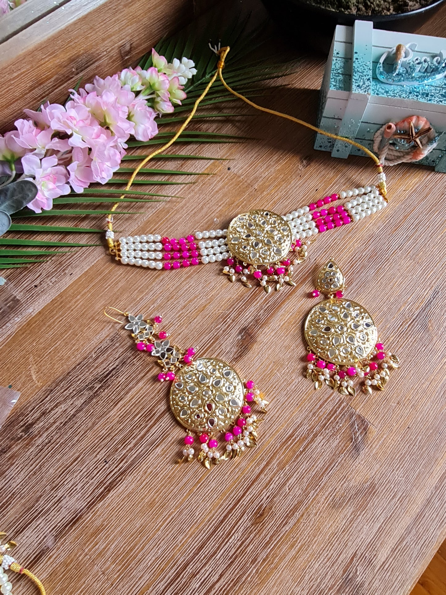 Mehraab mirrior punjabi choker set