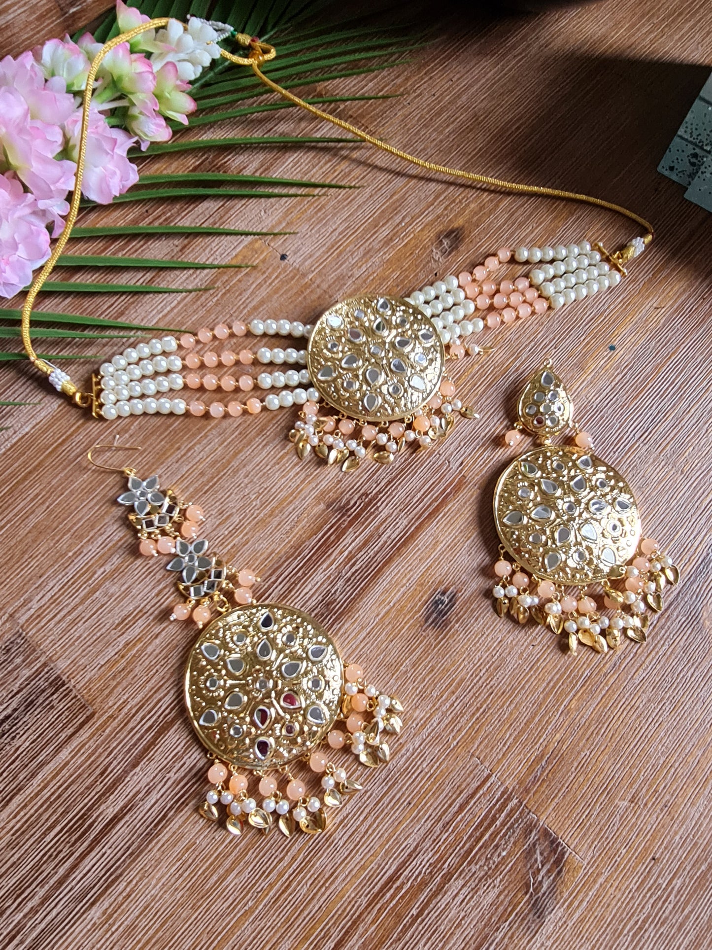 Mehraab mirrior punjabi choker set