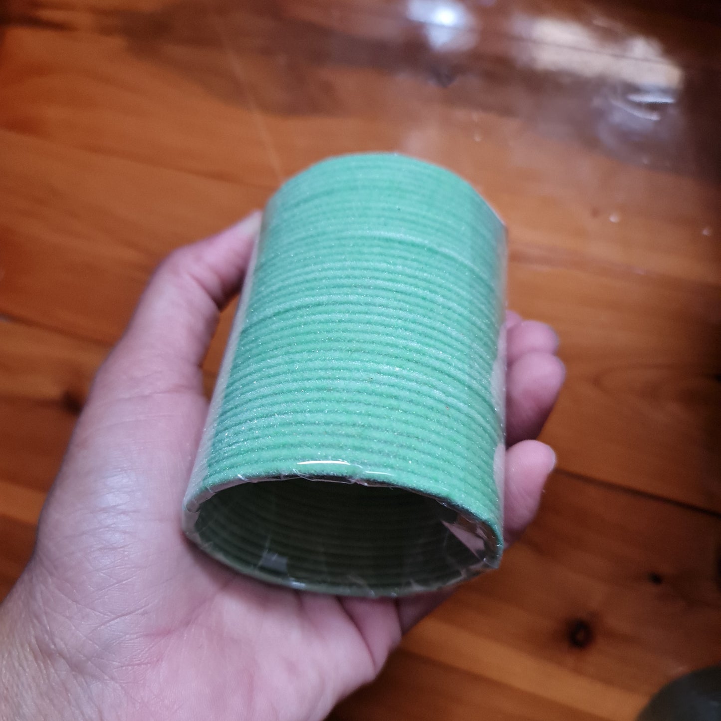 Mint Metal velvet Bangles