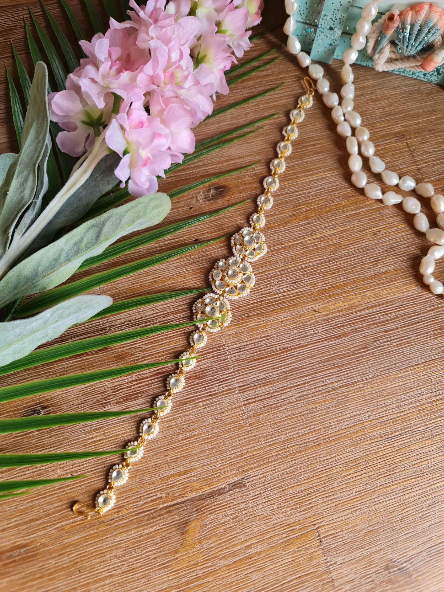 Pachi kundan head band