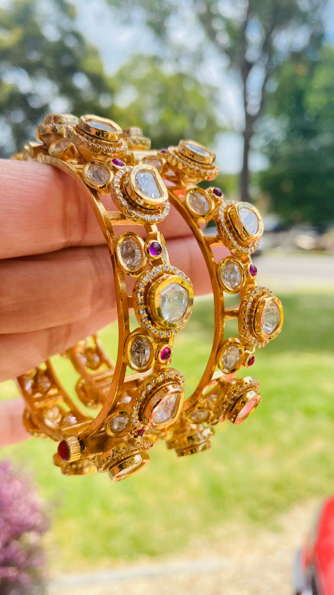 Diamond polki kangan