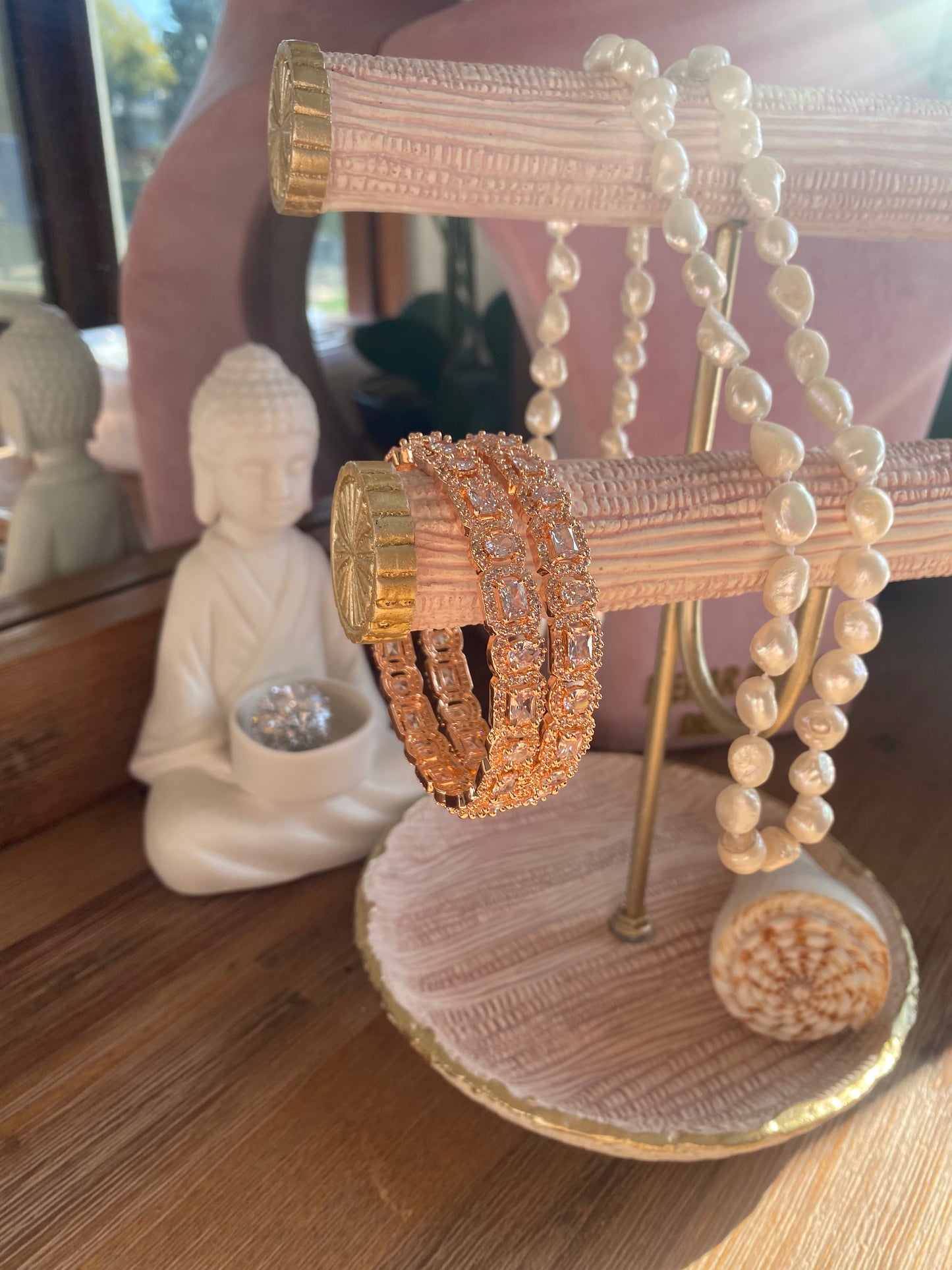 American Diamond rose gold kangan