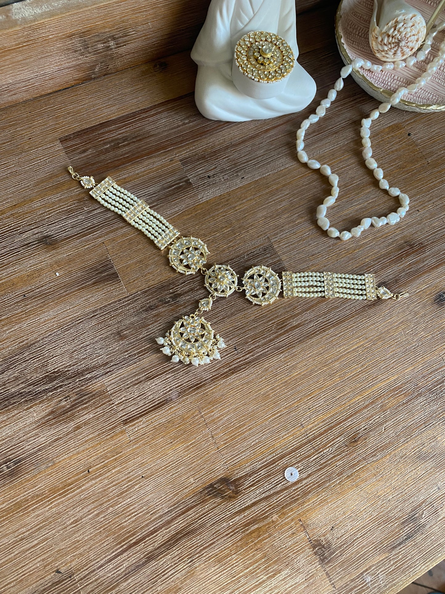 kundan head band sheesh phull matha patti