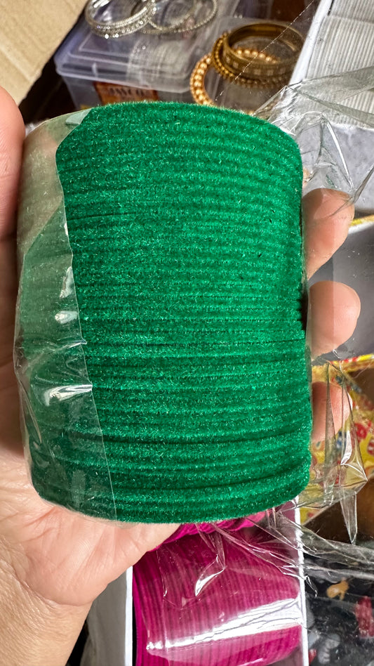 green Metal velvet Bangles