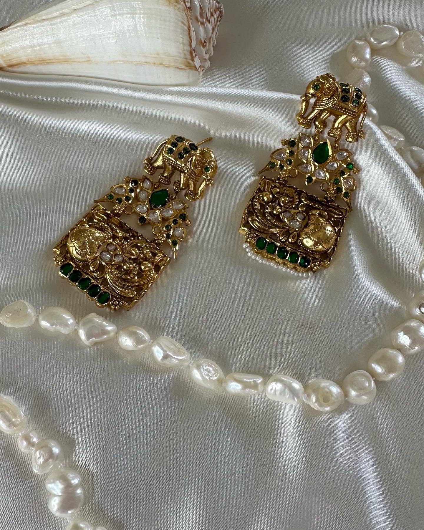 antique look earrings