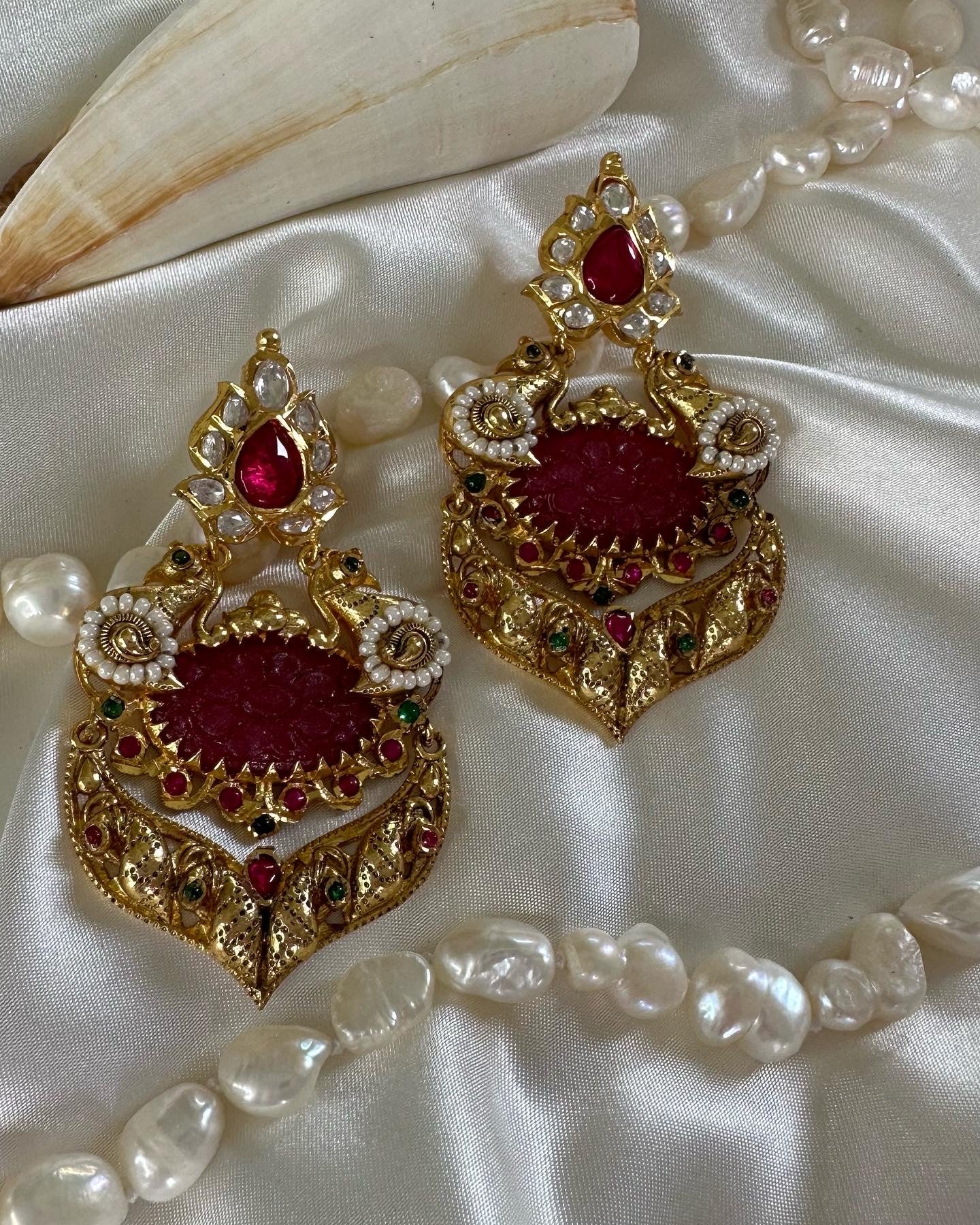 antique look earrings
