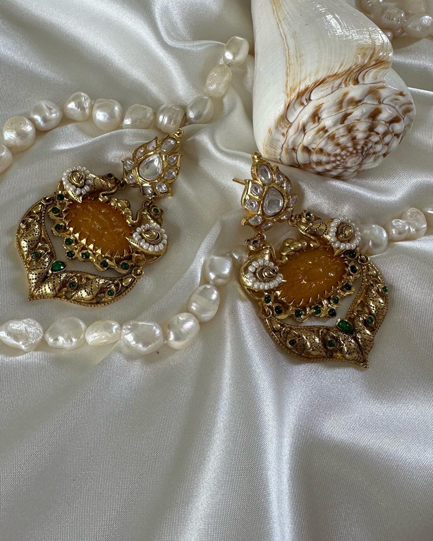 antique look earrings