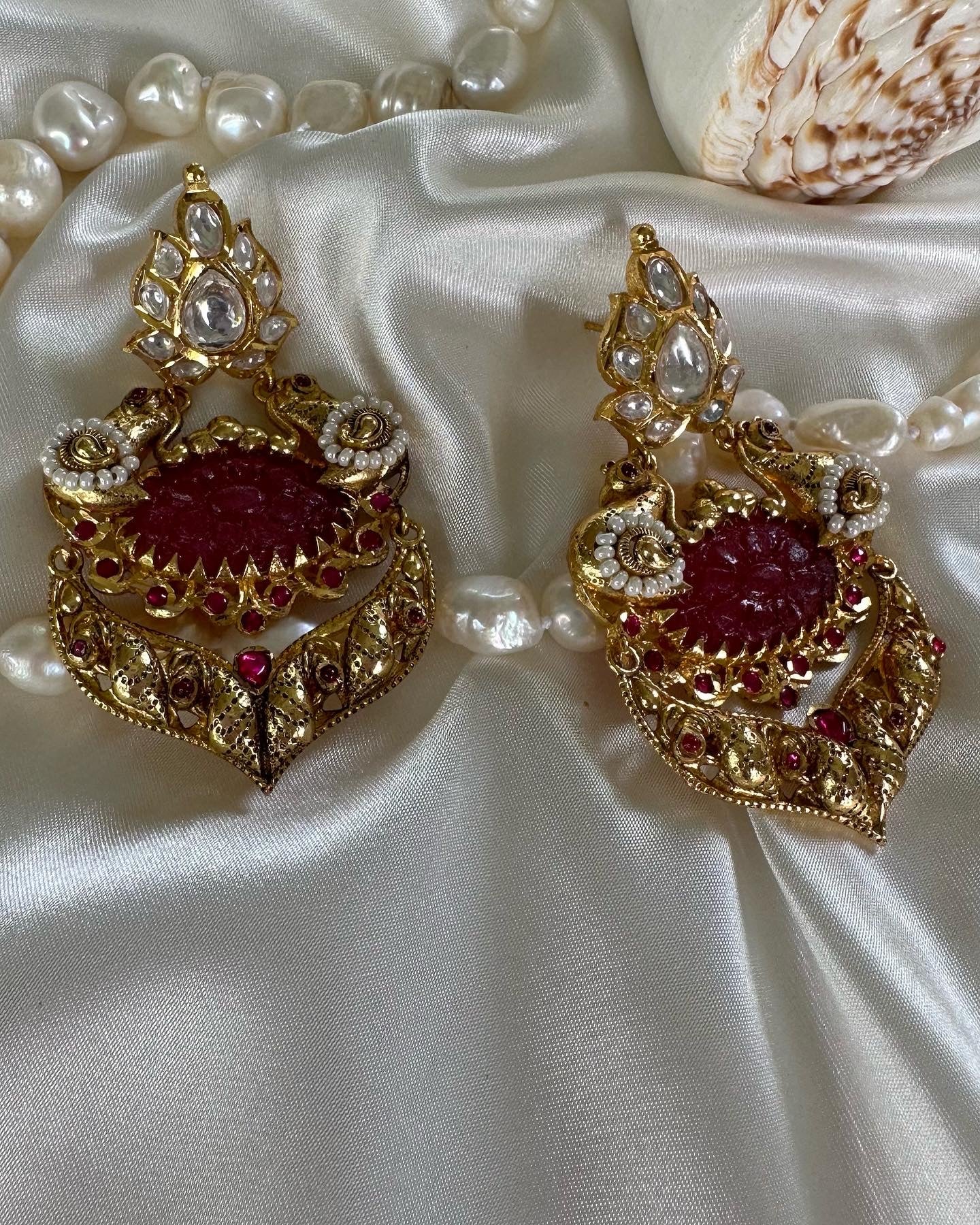 antique look earrings