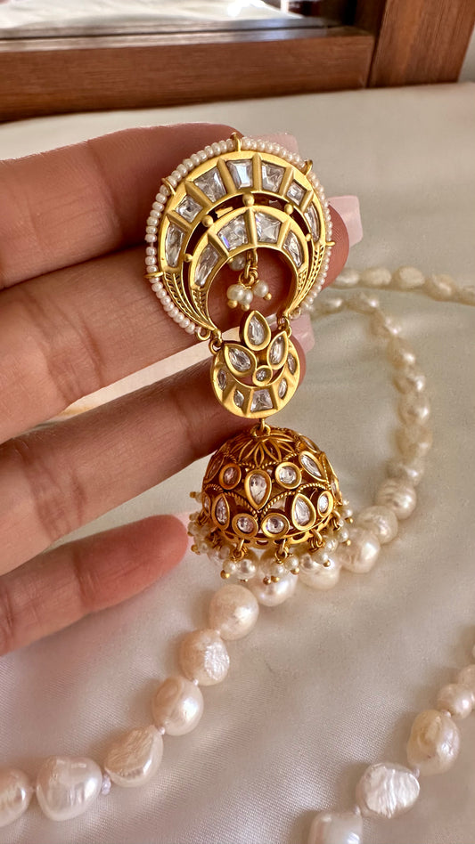 Uncut kundan jhumka