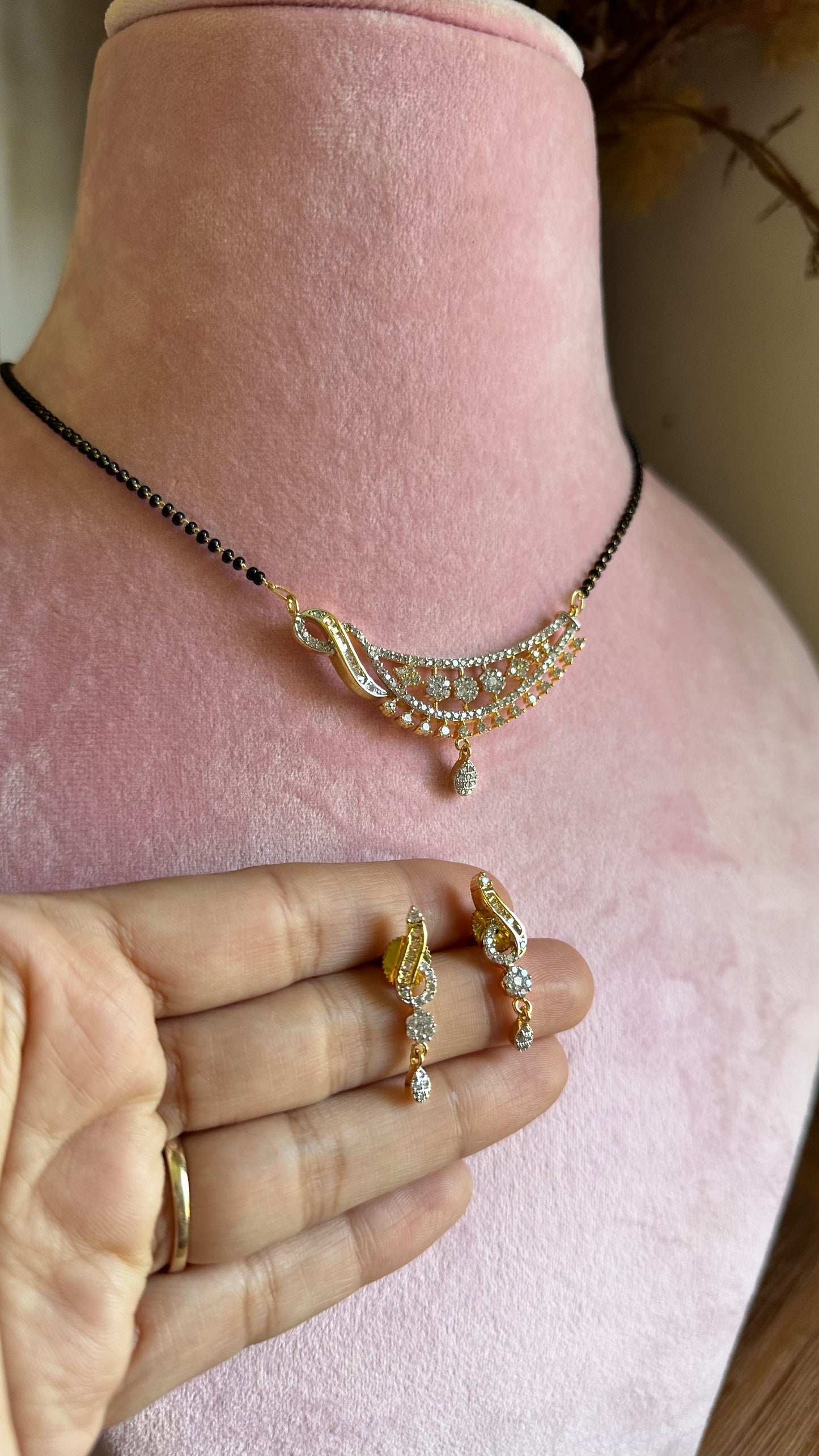 Mangalsutar American diamond