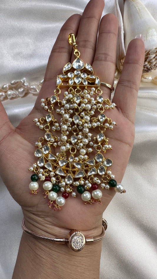 Passa pachi kundan can be used for bride or groom