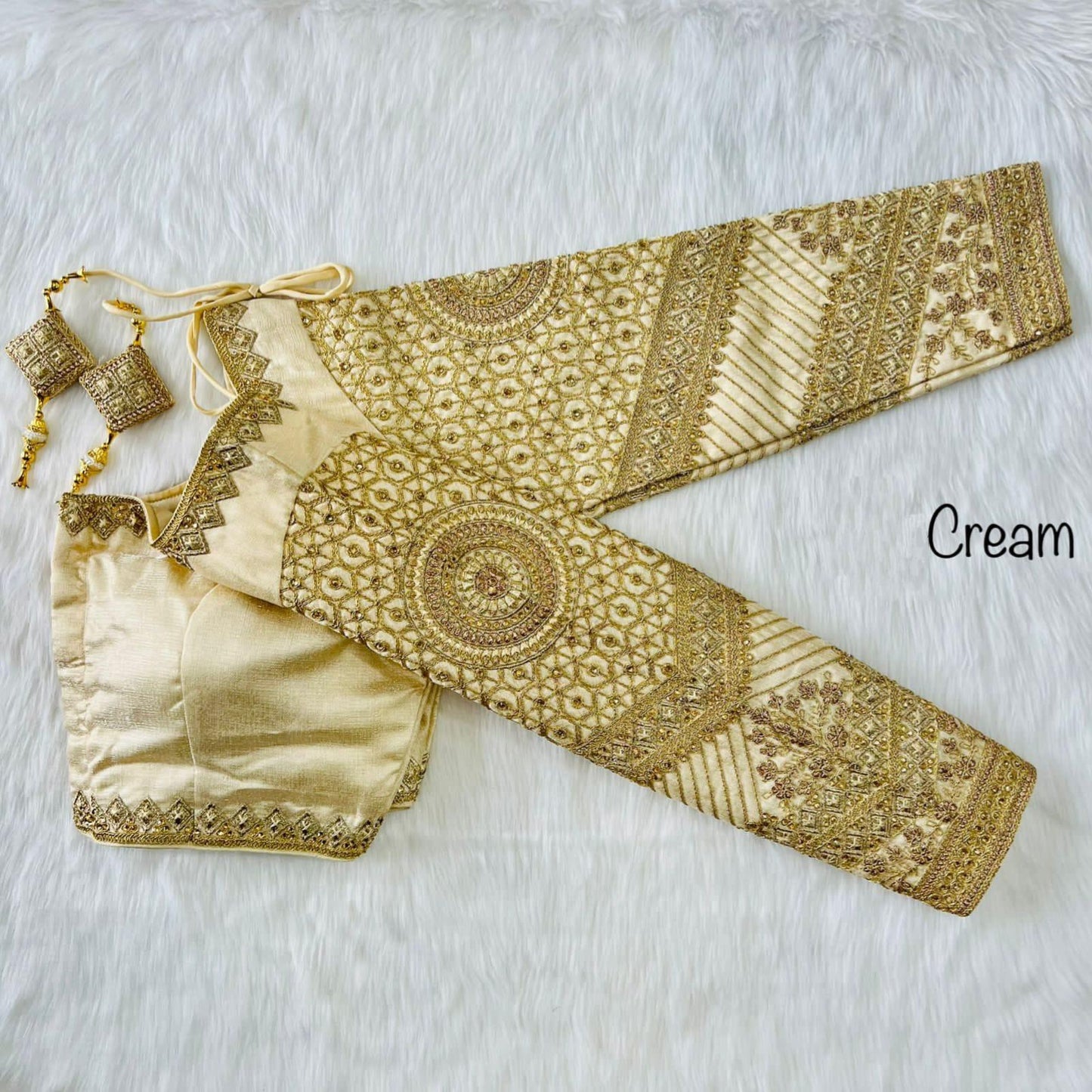 Bridal Blouse for Saree/Sari cream