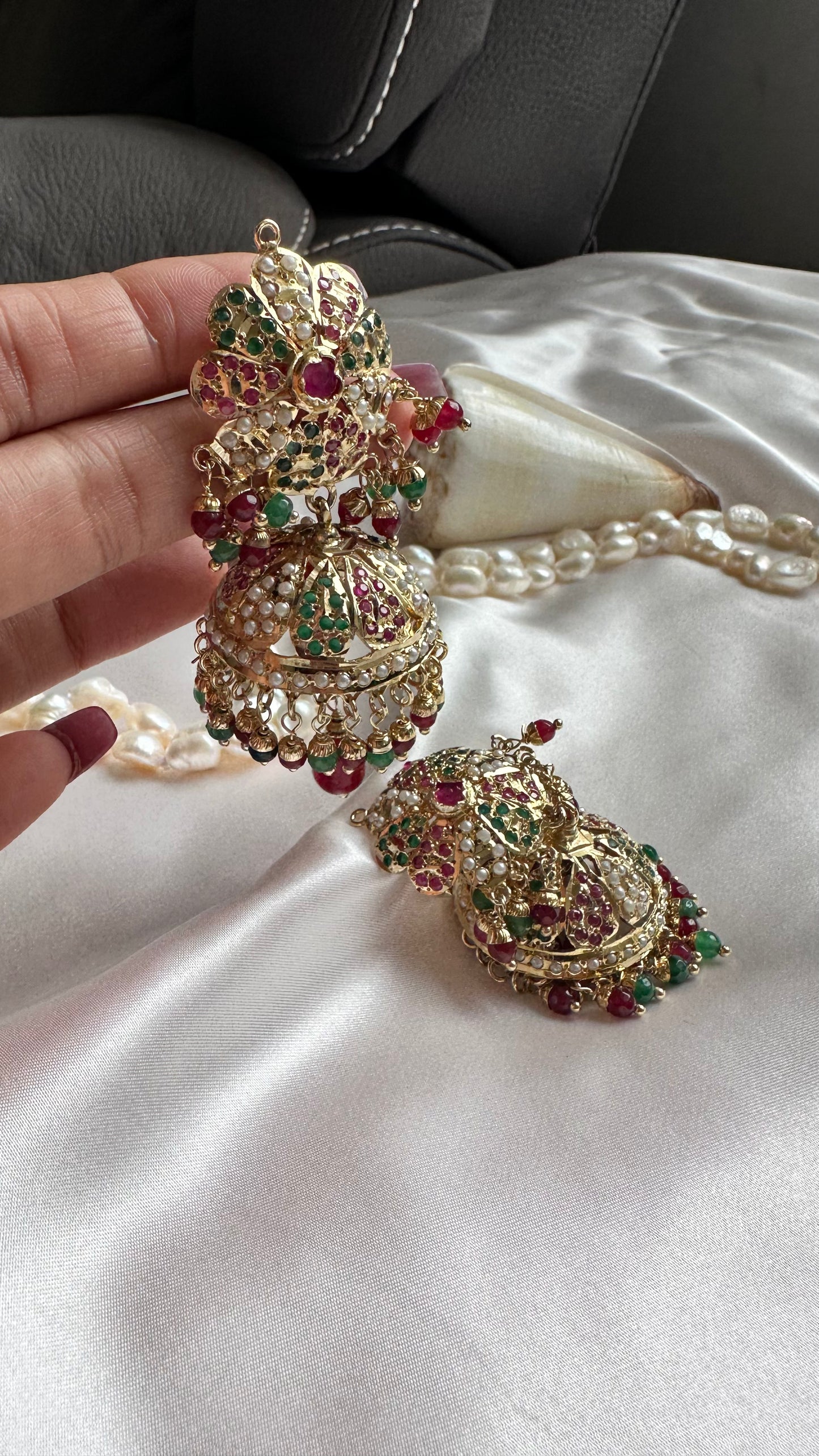 Real jadau jhumka