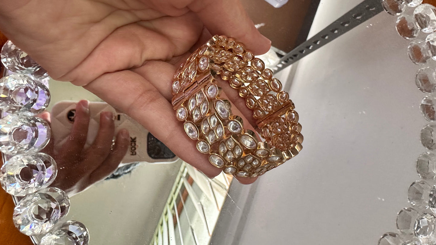 golden uncut kundan kangan openable