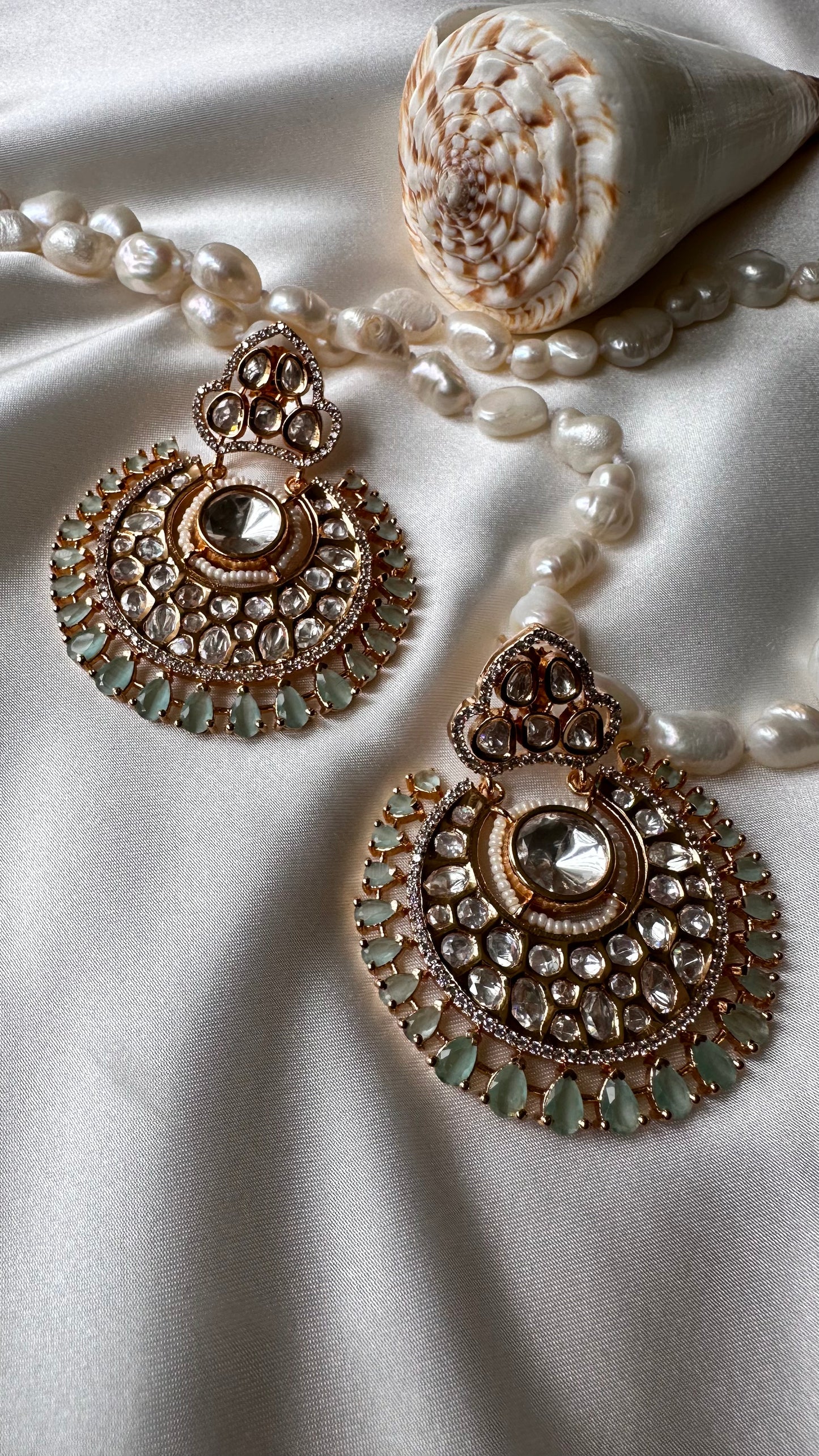 Uncut kundan earrings