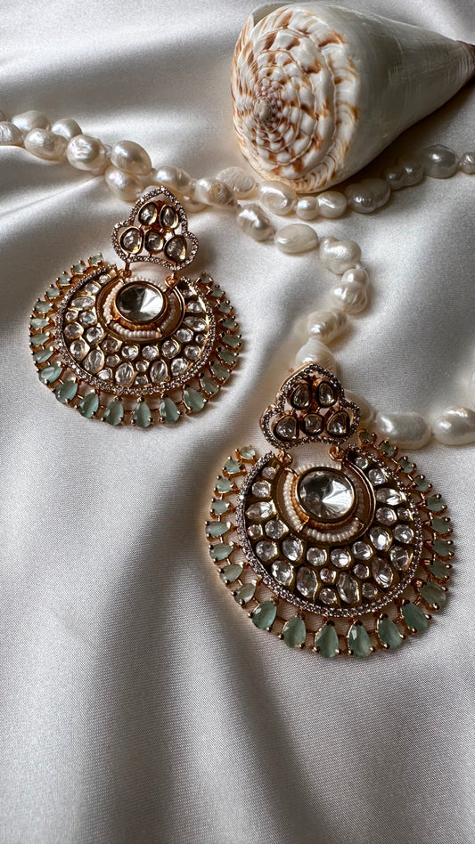 Uncut kundan earrings