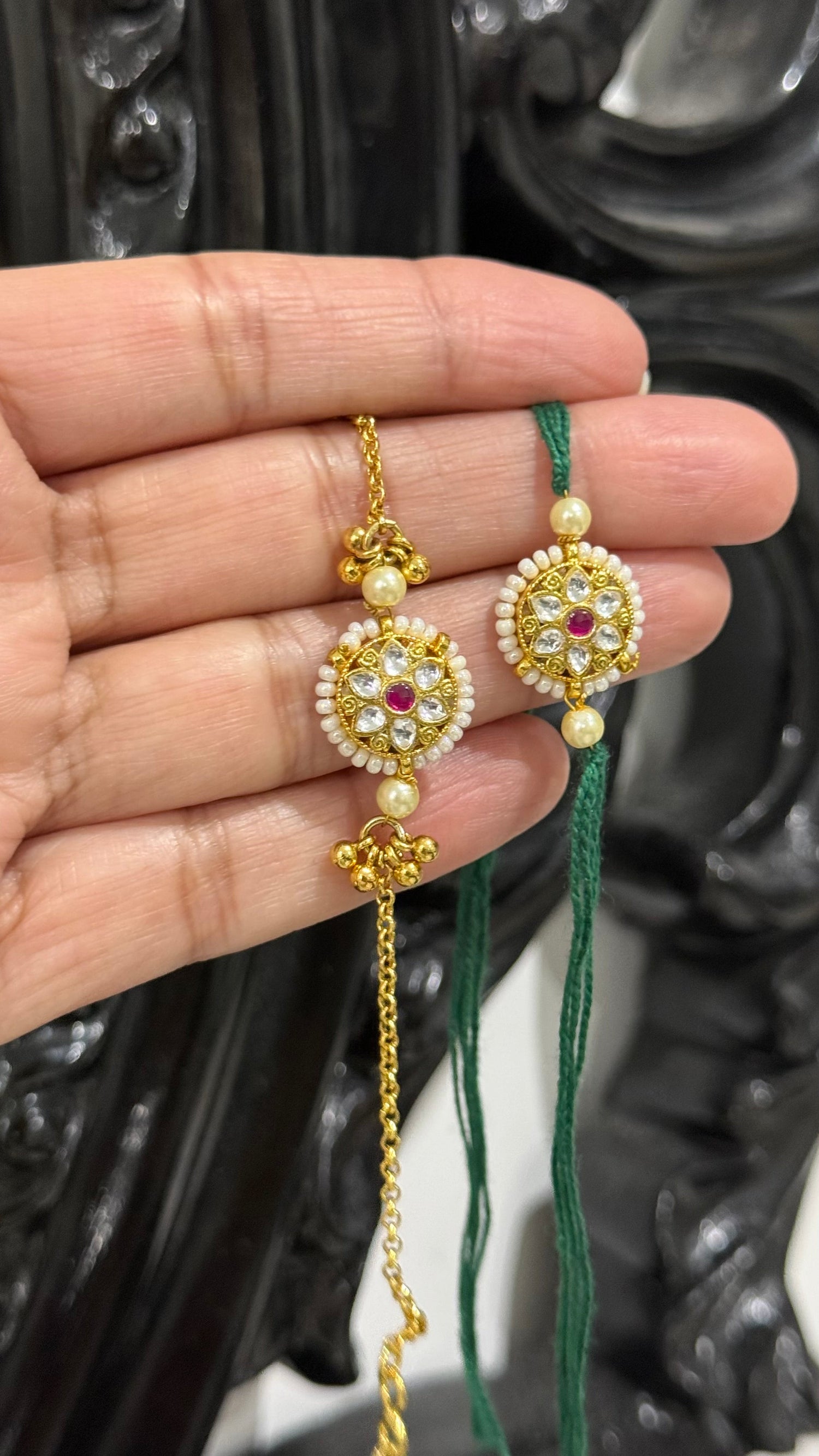 Pachi Kundan  Rakhi Collection