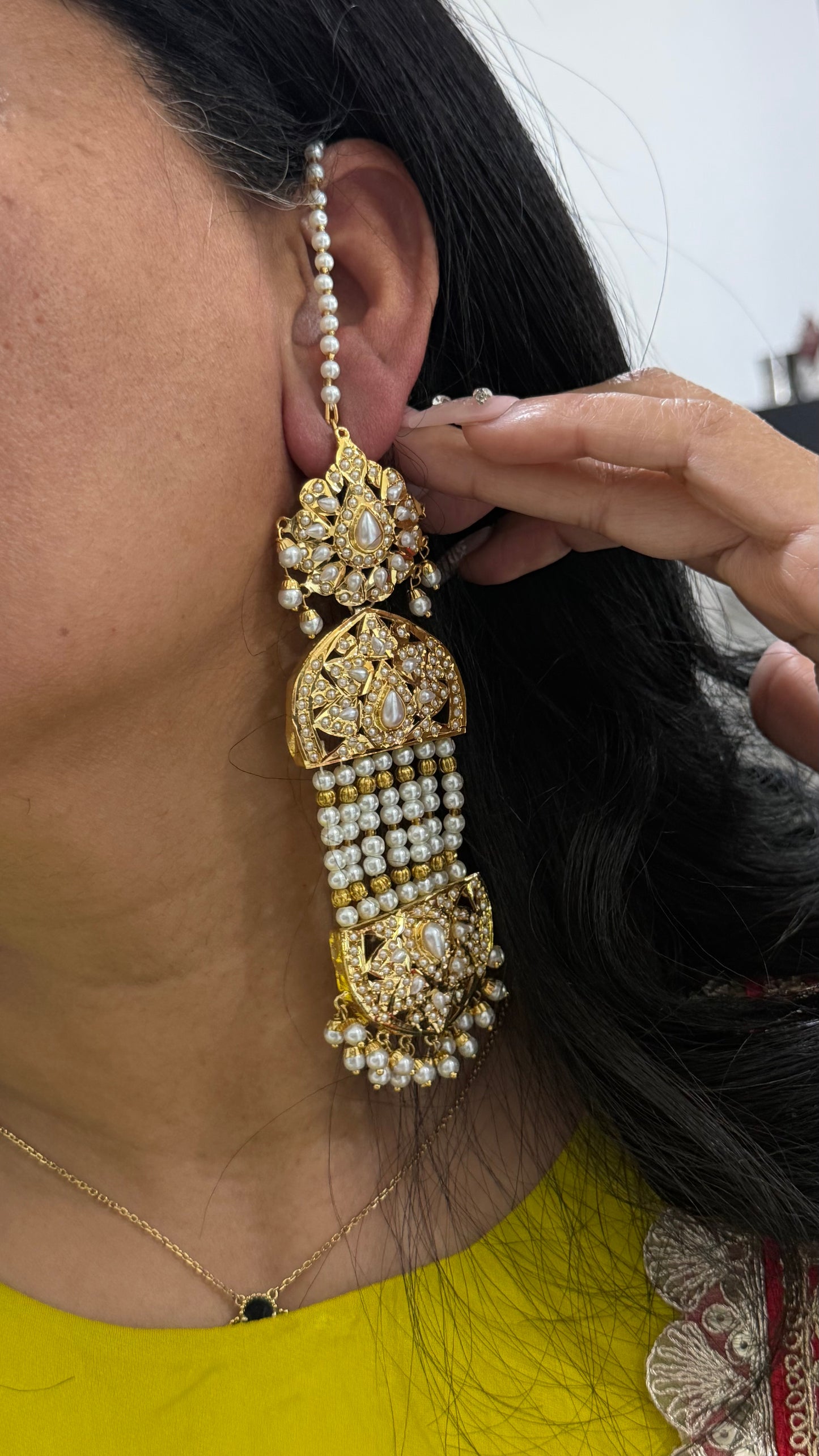 Real Jadau Earrings Gold Plated Available Australia Shop Online