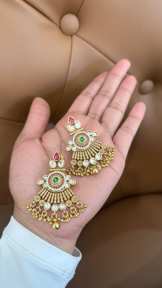 Antique gold look earrings Sandookh collection