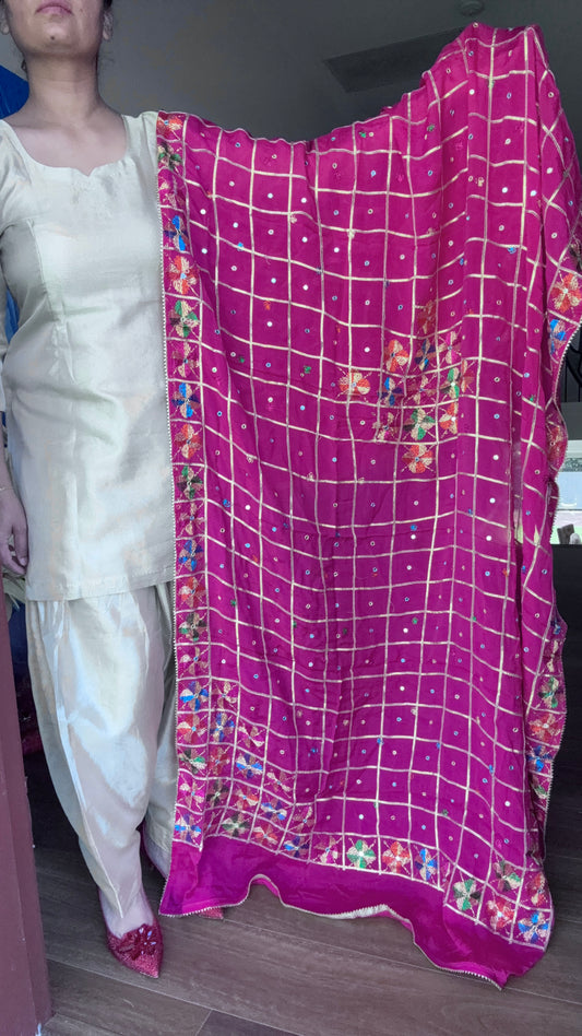Chinon Phulkari Hand Work – Punjabi Virsa Heritage – Australia