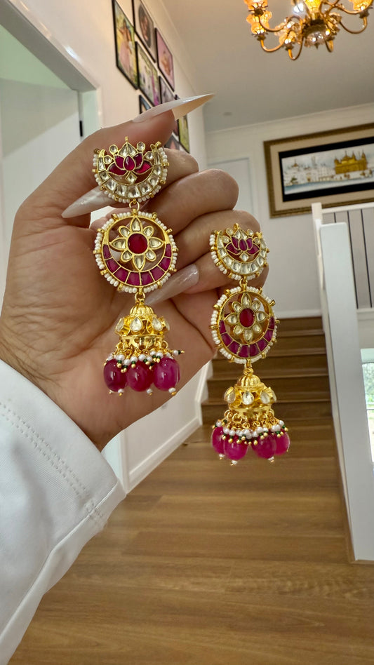 Pachi kundan earrings