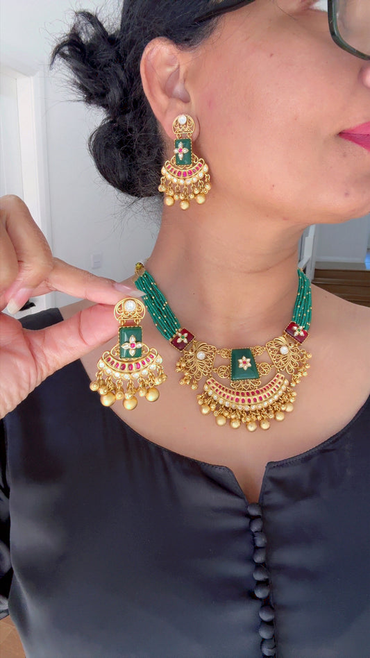 Heritage Jewellery Antique look necklace sandookh collection