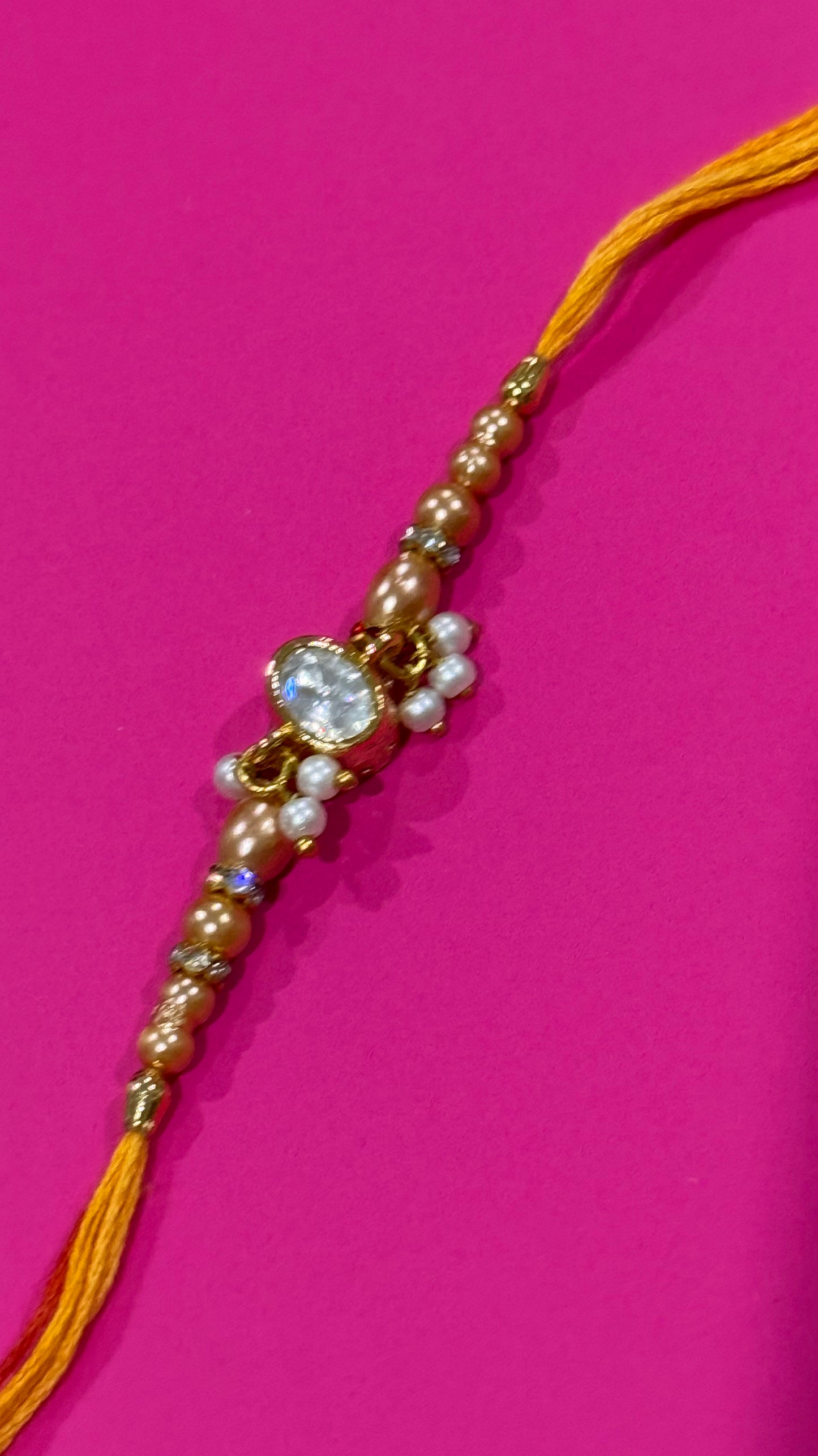 Premium uncut Kundan  Rakhi for Brother Hand Made
